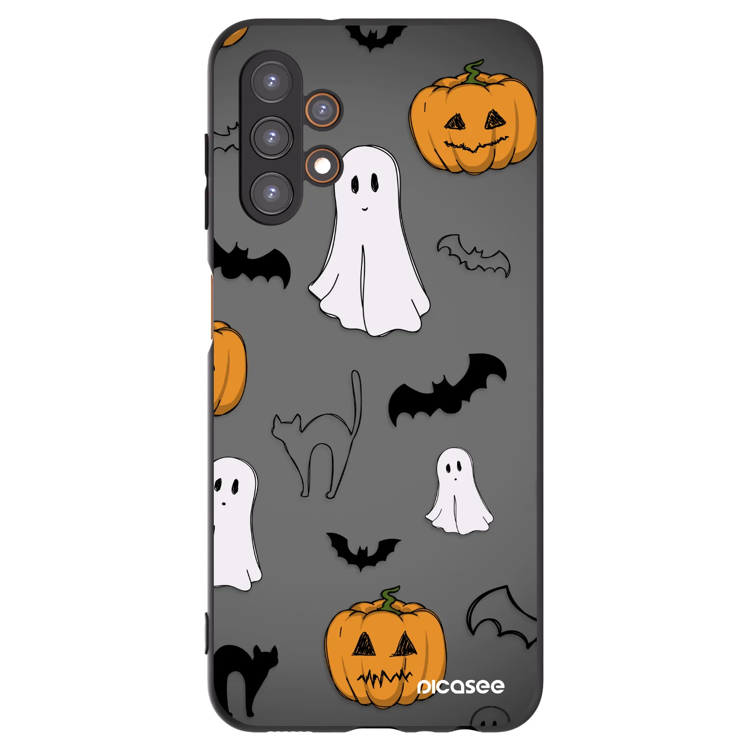Picasee fekete szilikon tok az alábbi mobiltelefonokra Samsung Galaxy A13 4G A135 - Spooky crew