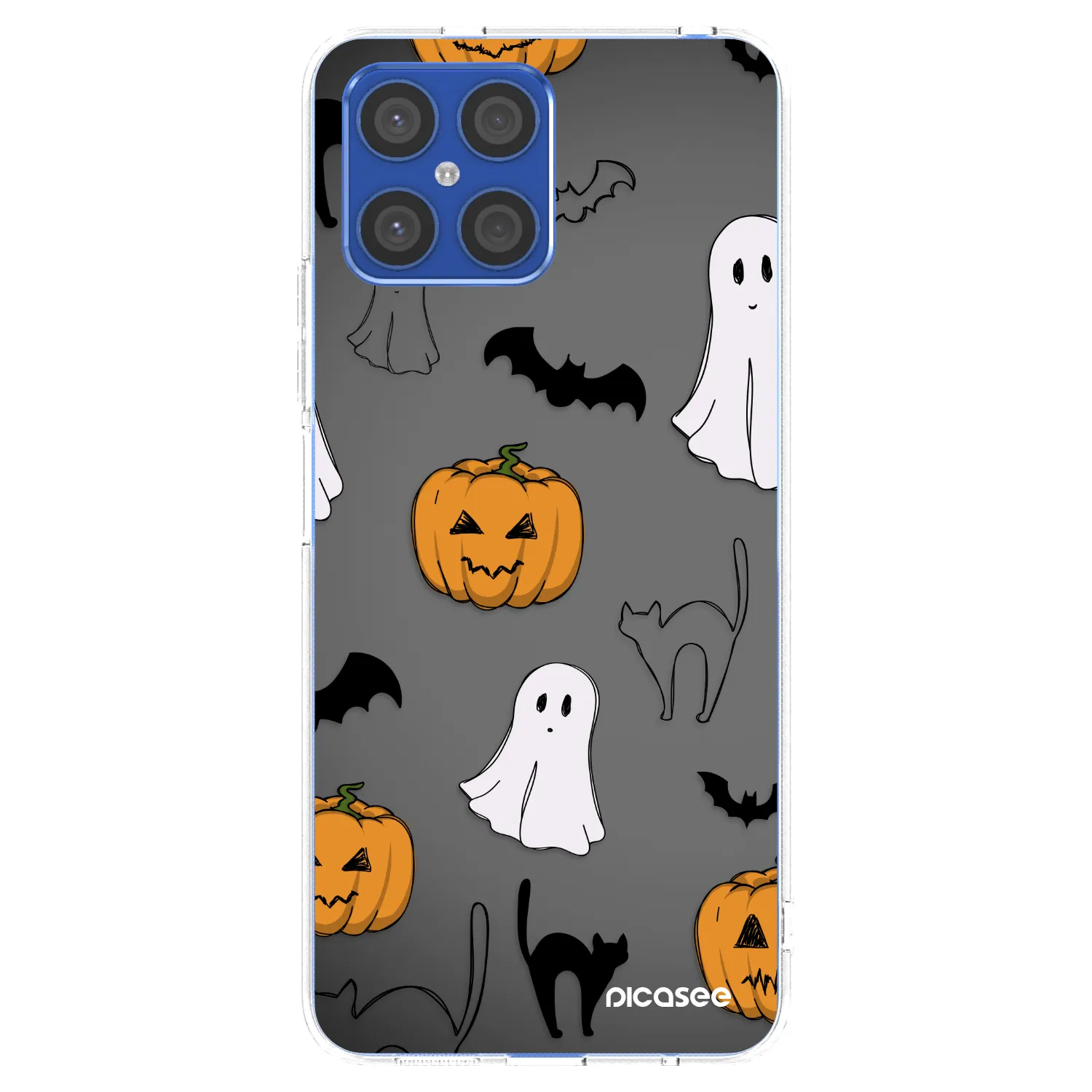Picasee átlátszó szilikon tok az alábbi mobiltelefonokra Honor X8 4G - Spooky crew