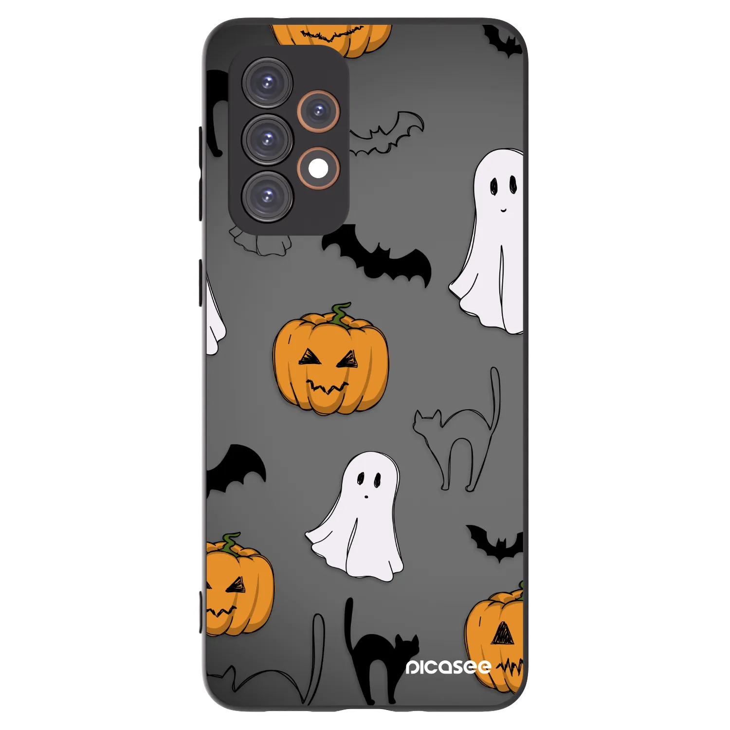 Picasee fekete szilikon tok az alábbi mobiltelefonokra Samsung Galaxy A33 5G A336 - Spooky crew