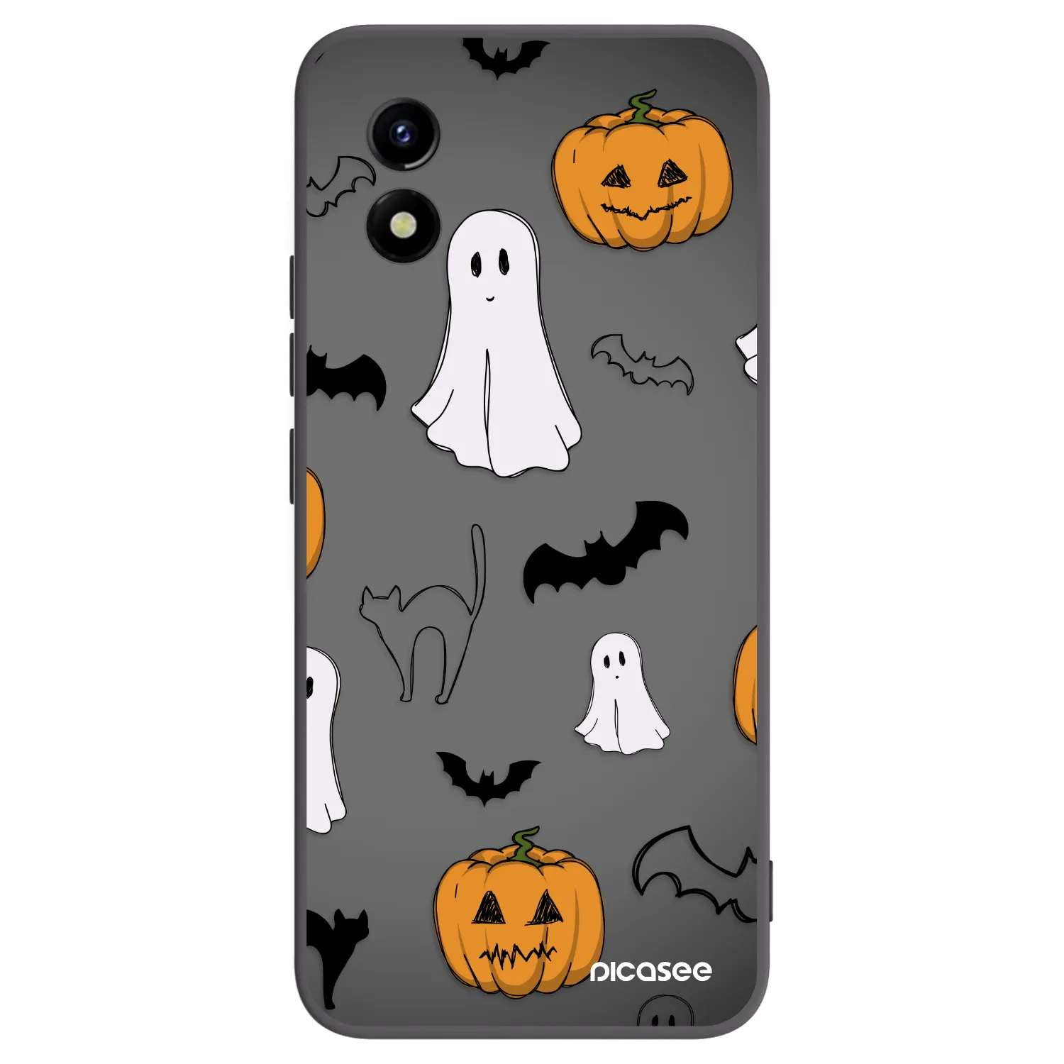 Picasee fekete szilikon tok az alábbi mobiltelefonokra Vivo Y01 - Spooky crew