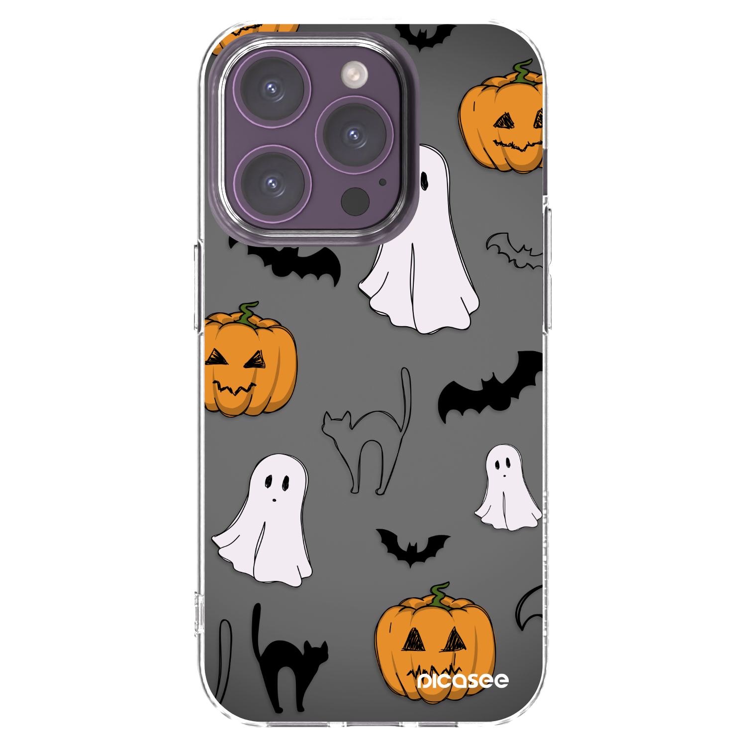 Picasee átlátszó szilikon tok az alábbi mobiltelefonokra Apple iPhone 14 Pro - Spooky crew