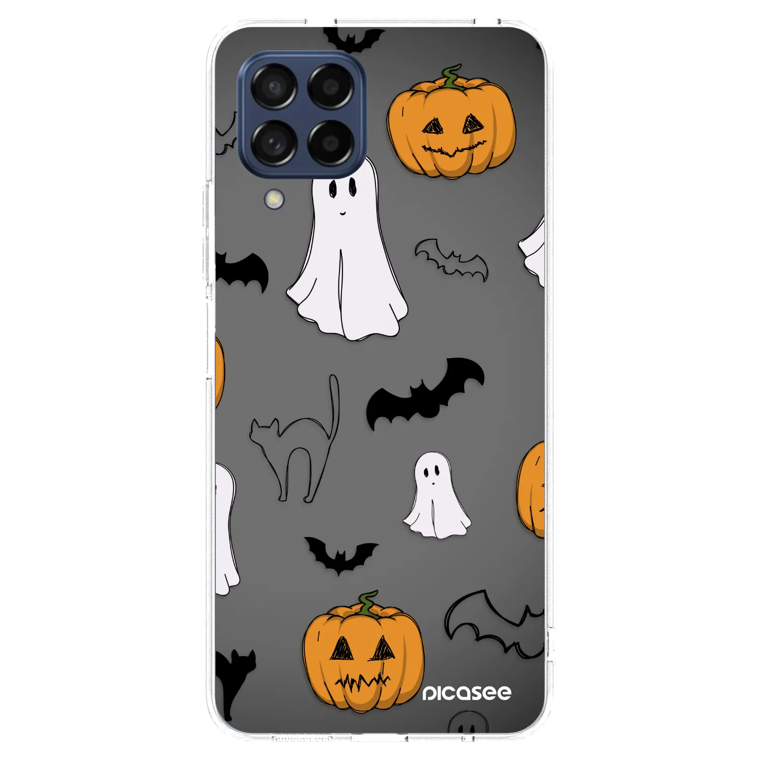 Picasee átlátszó szilikon tok az alábbi mobiltelefonokra Samsung Galaxy M53 5G - Spooky crew