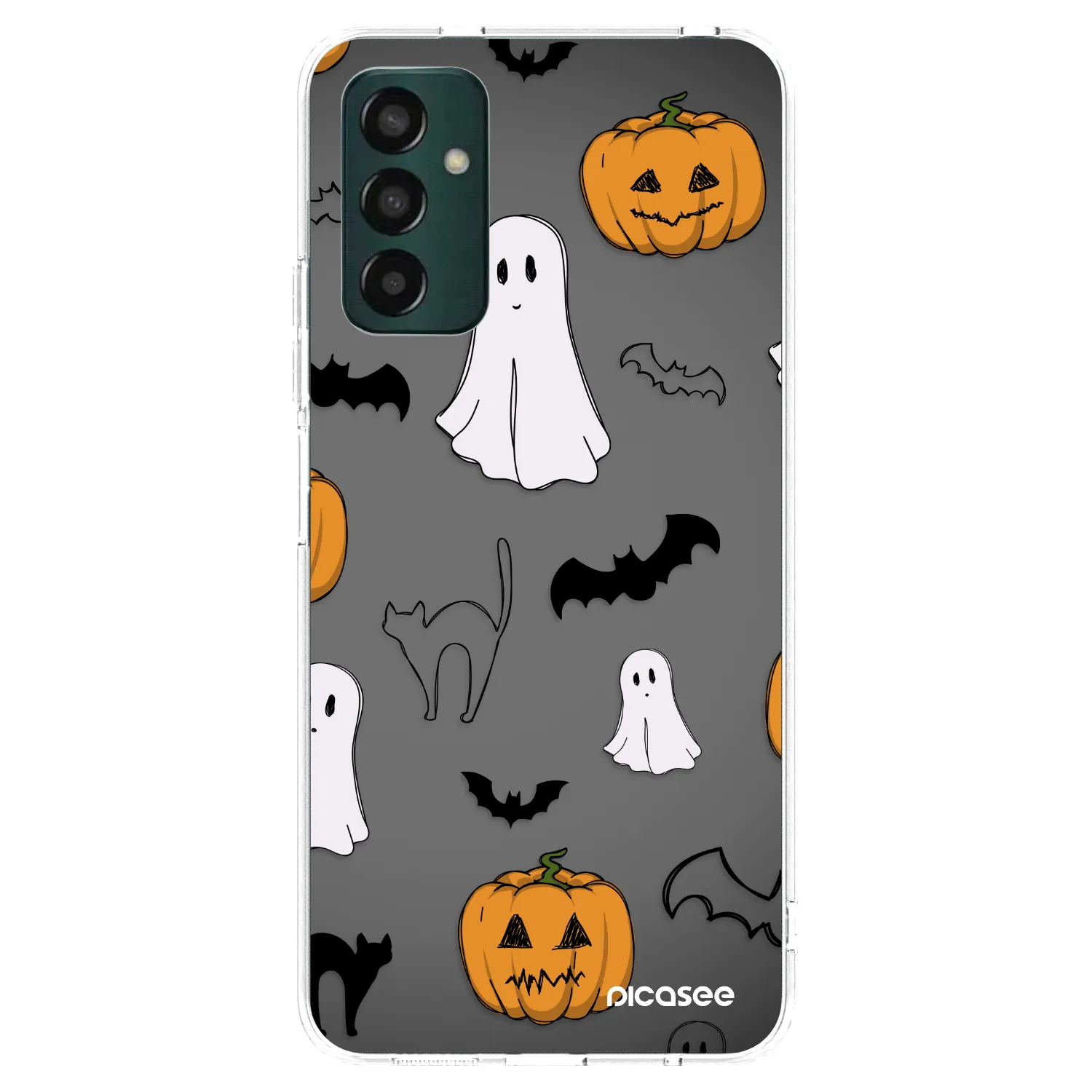 Picasee átlátszó szilikon tok az alábbi mobiltelefonokra Samsung Galaxy M13 M135F - Spooky crew