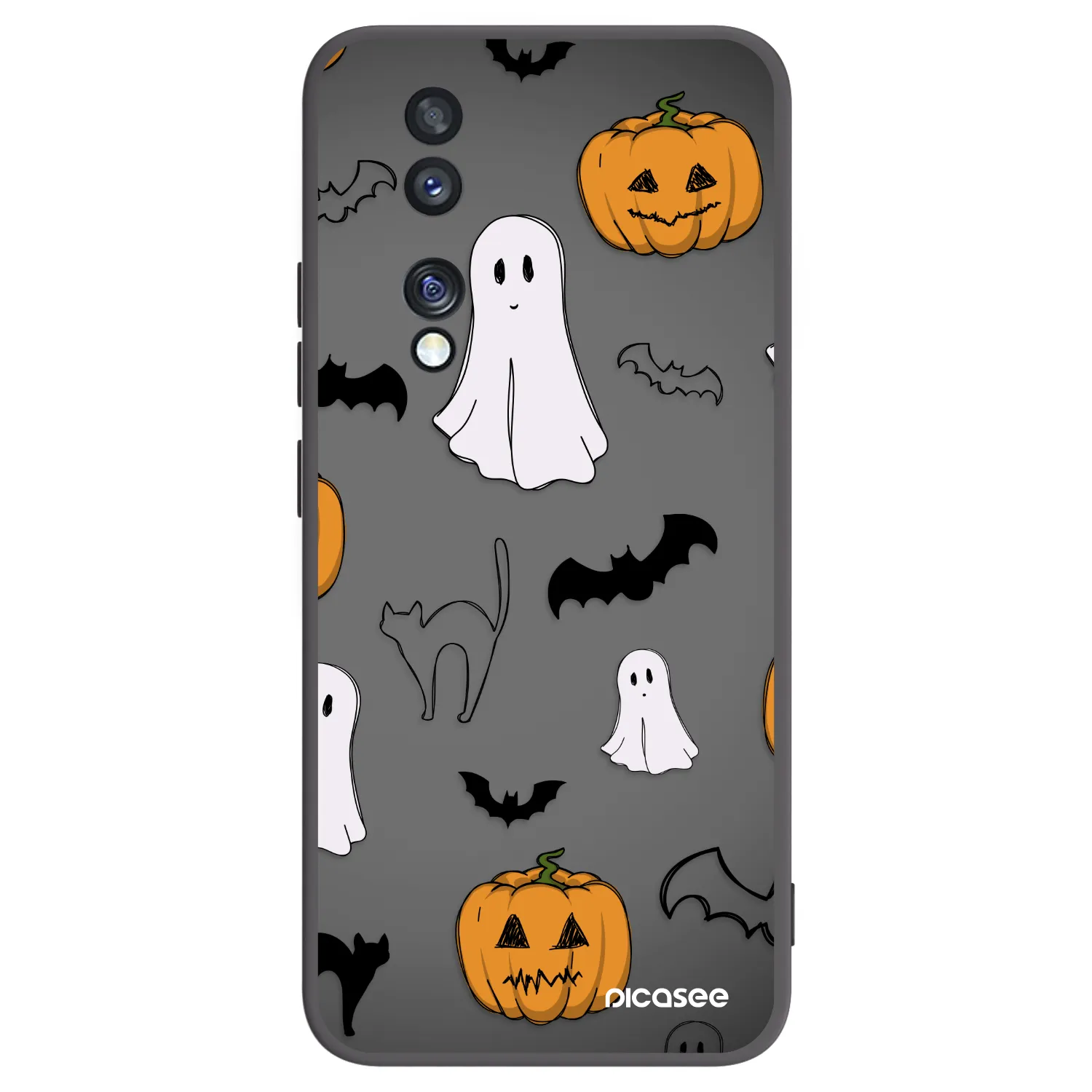 Picasee fekete szilikon tok az alábbi mobiltelefonokra Honor 70 - Spooky crew