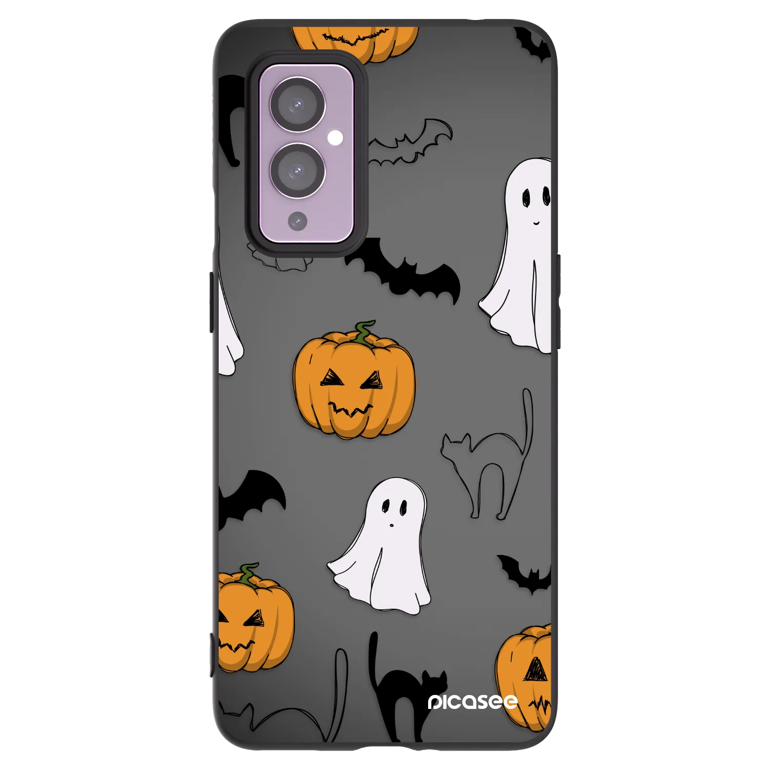 Picasee fekete szilikon tok az alábbi mobiltelefonokra OnePlus 9 - Spooky crew