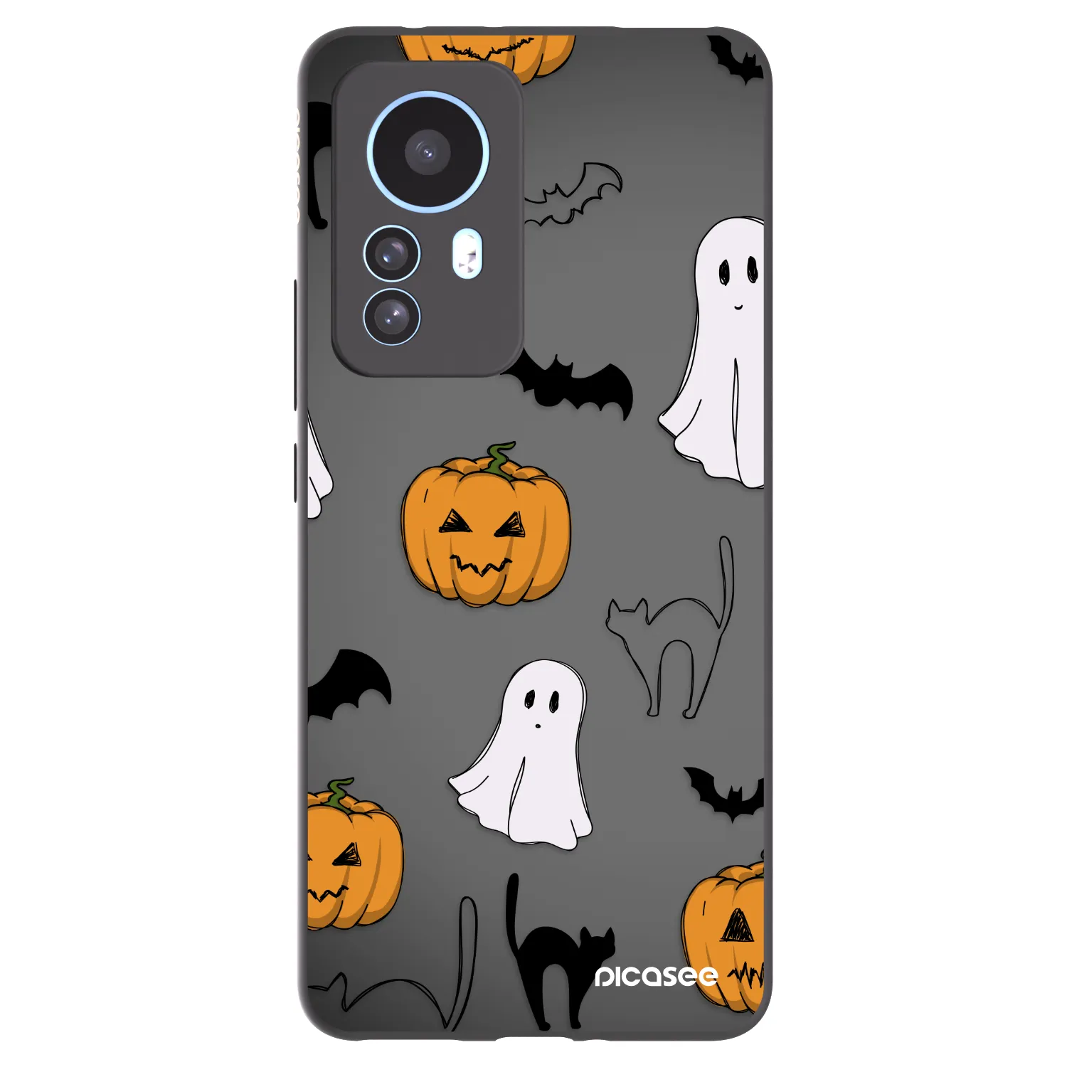 Picasee fekete szilikon tok az alábbi mobiltelefonokra Xiaomi 12T Pro - Spooky crew