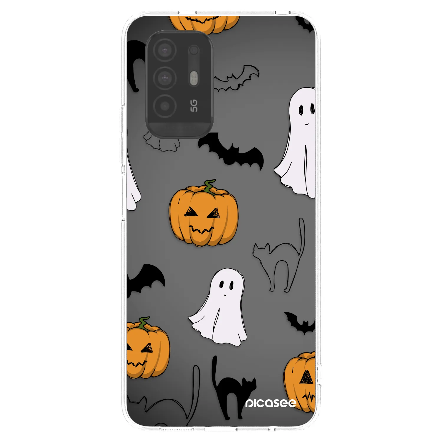 Picasee átlátszó szilikon tok az alábbi mobiltelefonokra OPPO A94 5G - Spooky crew