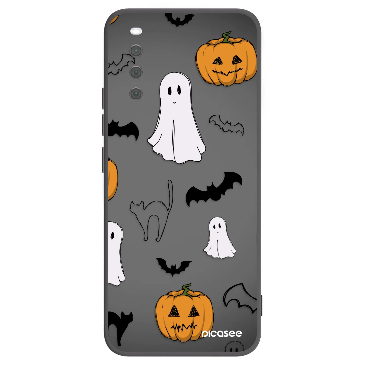 Picasee fekete szilikon tok az alábbi mobiltelefonokra Sony Xperia 10 III - Spooky crew