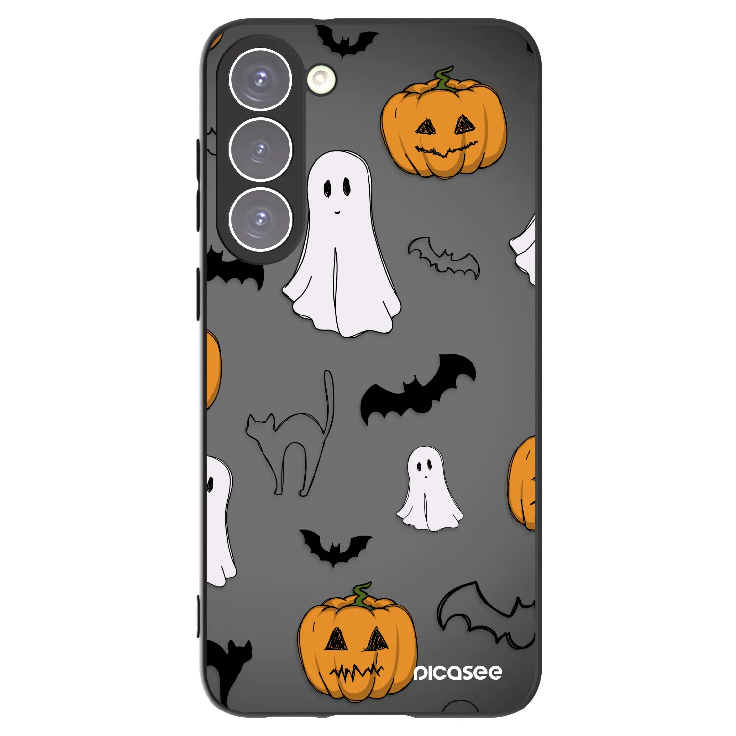 Picasee fekete szilikon tok az alábbi mobiltelefonokra Samsung Galaxy S23+ 5G - Spooky crew