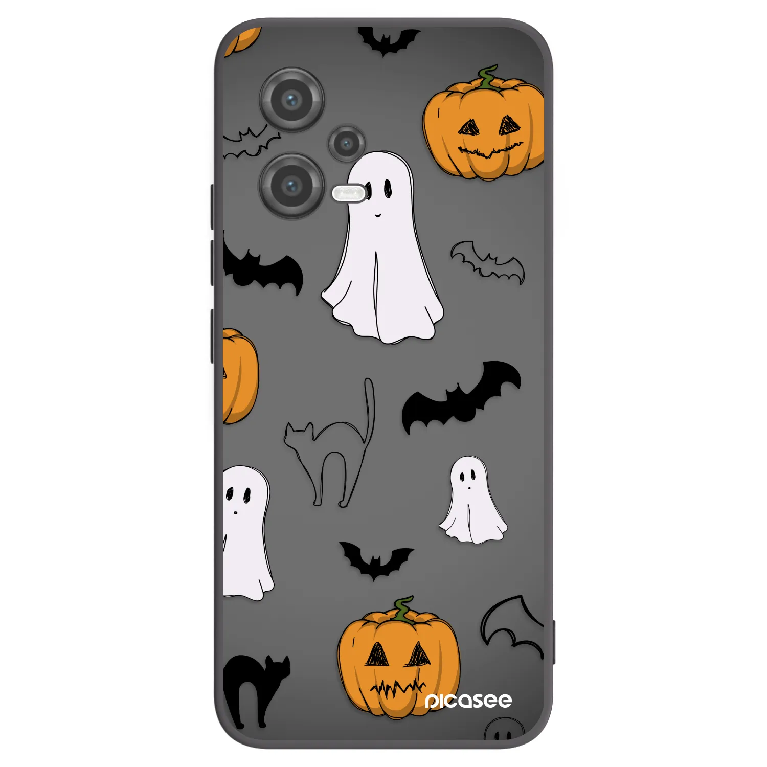Picasee fekete szilikon tok az alábbi mobiltelefonokra Xiaomi Poco X5 - Spooky crew
