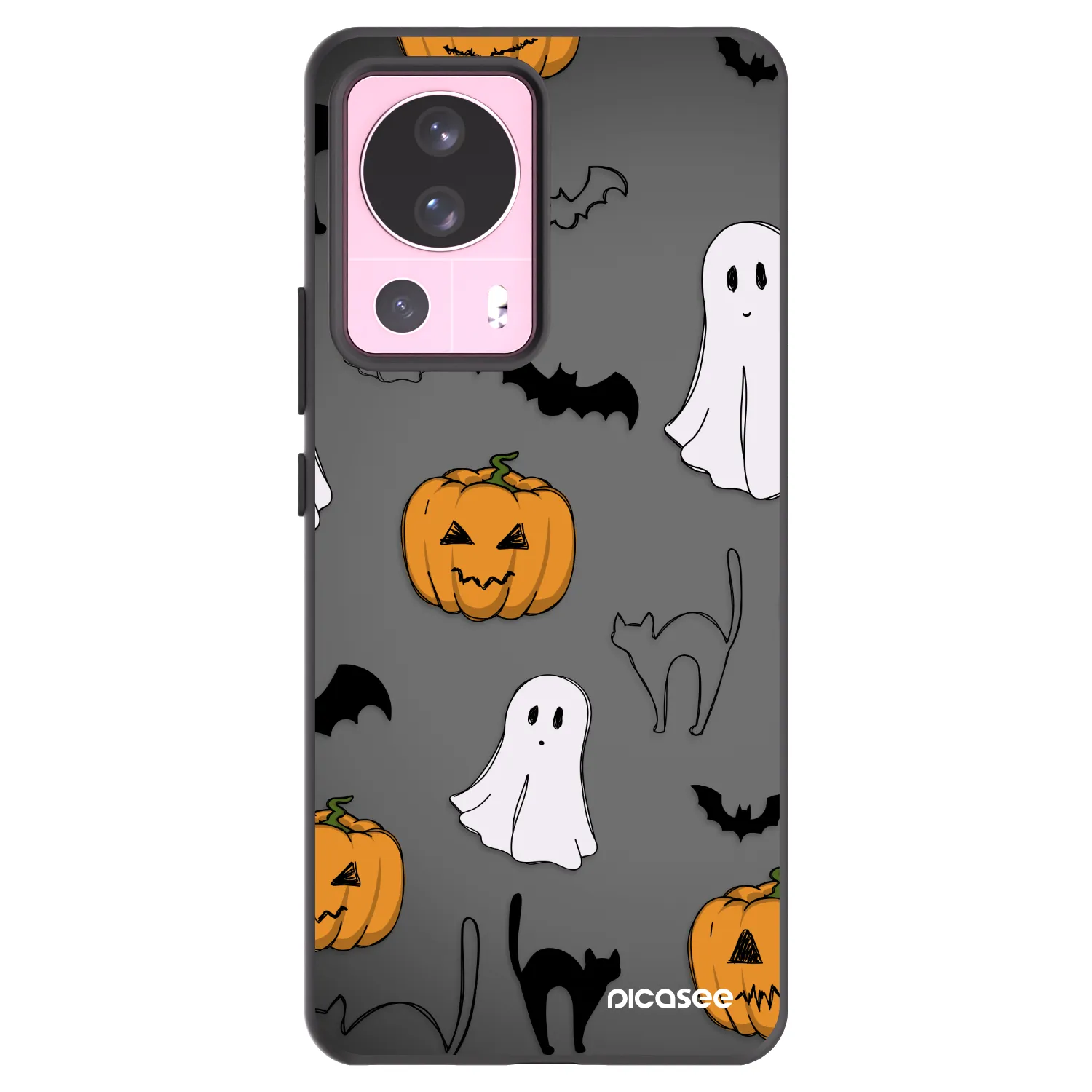 Picasee fekete szilikon tok az alábbi mobiltelefonokra Xiaomi 13 Lite - Spooky crew