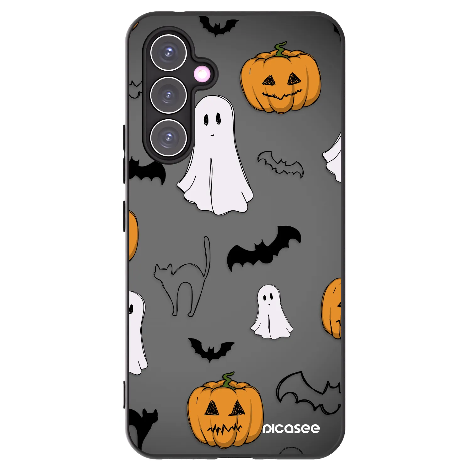 Picasee fekete szilikon tok az alábbi mobiltelefonokra Samsung Galaxy A54 5G A546B - Spooky crew