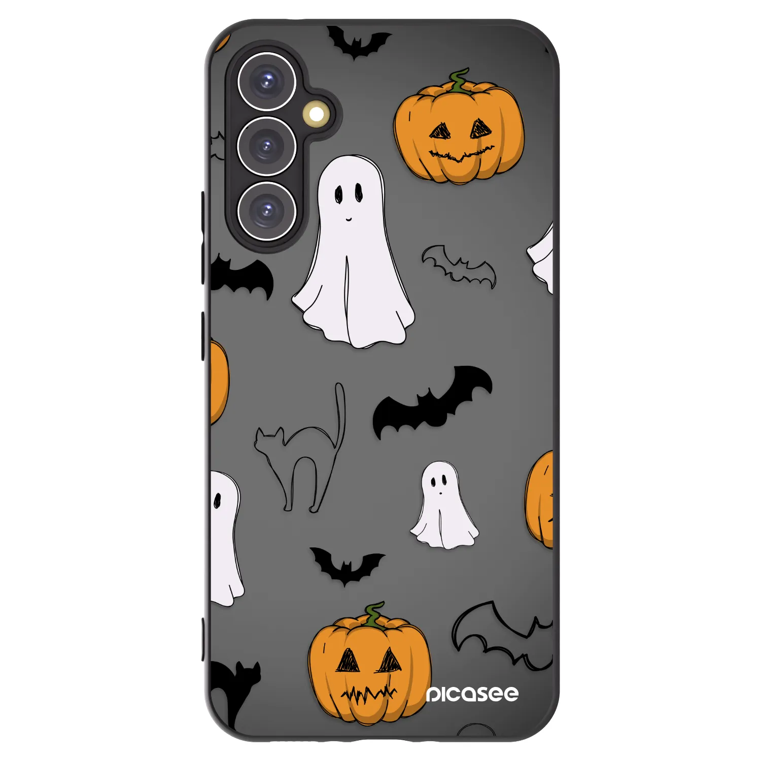 Picasee fekete szilikon tok az alábbi mobiltelefonokra Samsung Galaxy A34 5G A346B - Spooky crew
