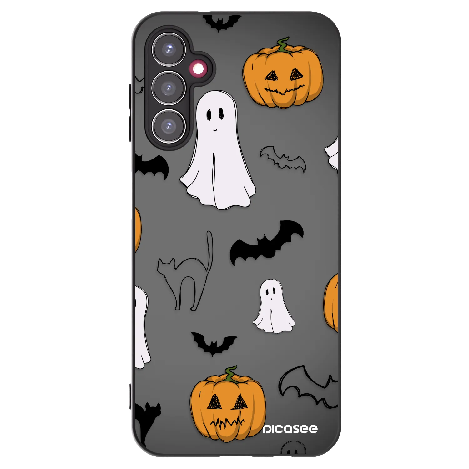 Picasee fekete szilikon tok az alábbi mobiltelefonokra Samsung Galaxy A14 5G A146P - Spooky crew
