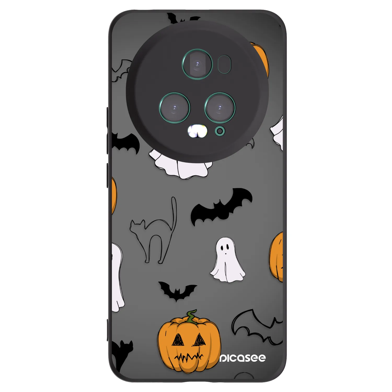 Picasee fekete szilikon tok az alábbi mobiltelefonokra Honor Magic5 Pro - Spooky crew