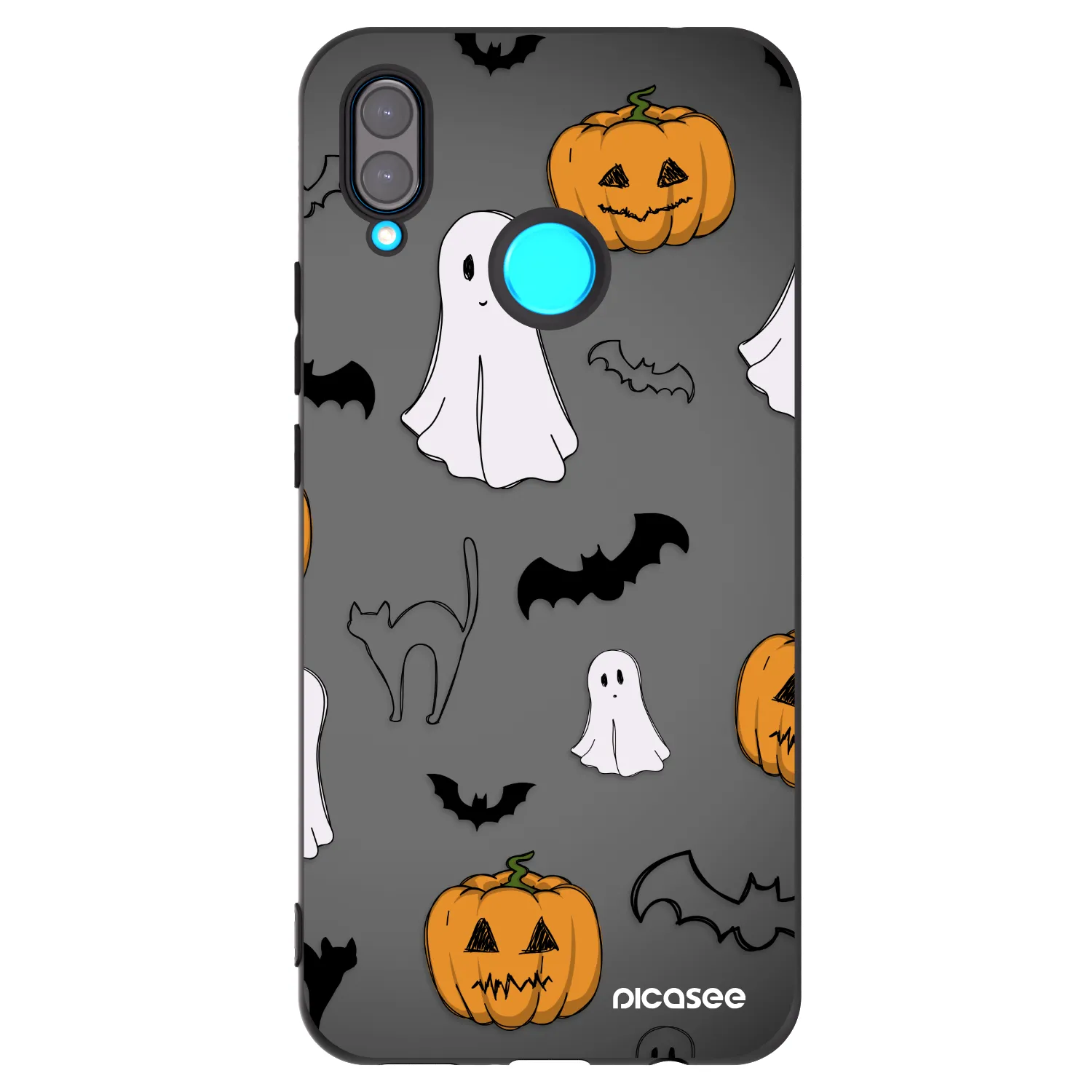 Picasee fekete szilikon tok az alábbi mobiltelefonokra Huawei Nova 3i - Spooky crew