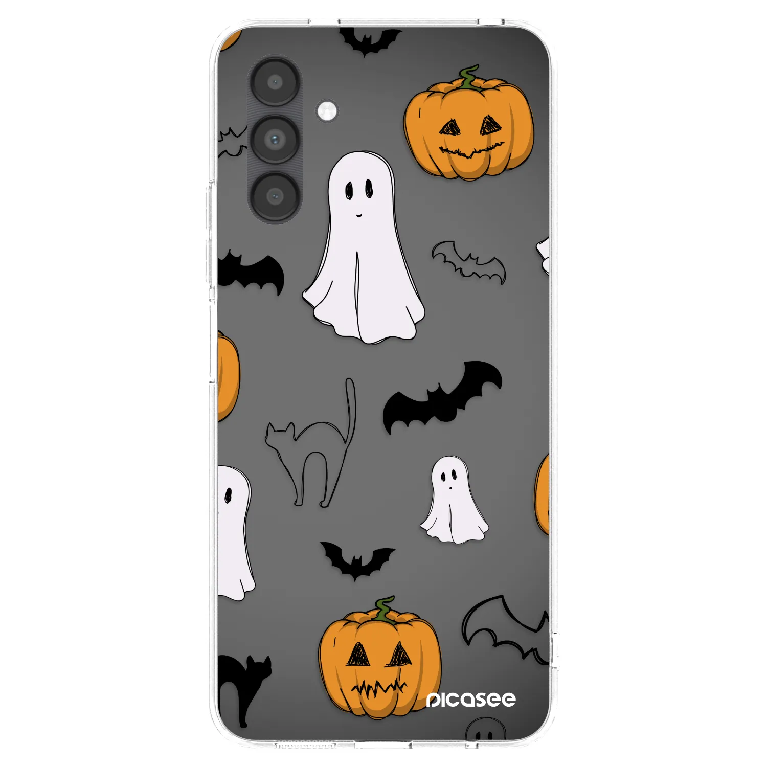 Picasee átlátszó szilikon tok az alábbi mobiltelefonokra Samsung Galaxy A04s A047F - Spooky crew