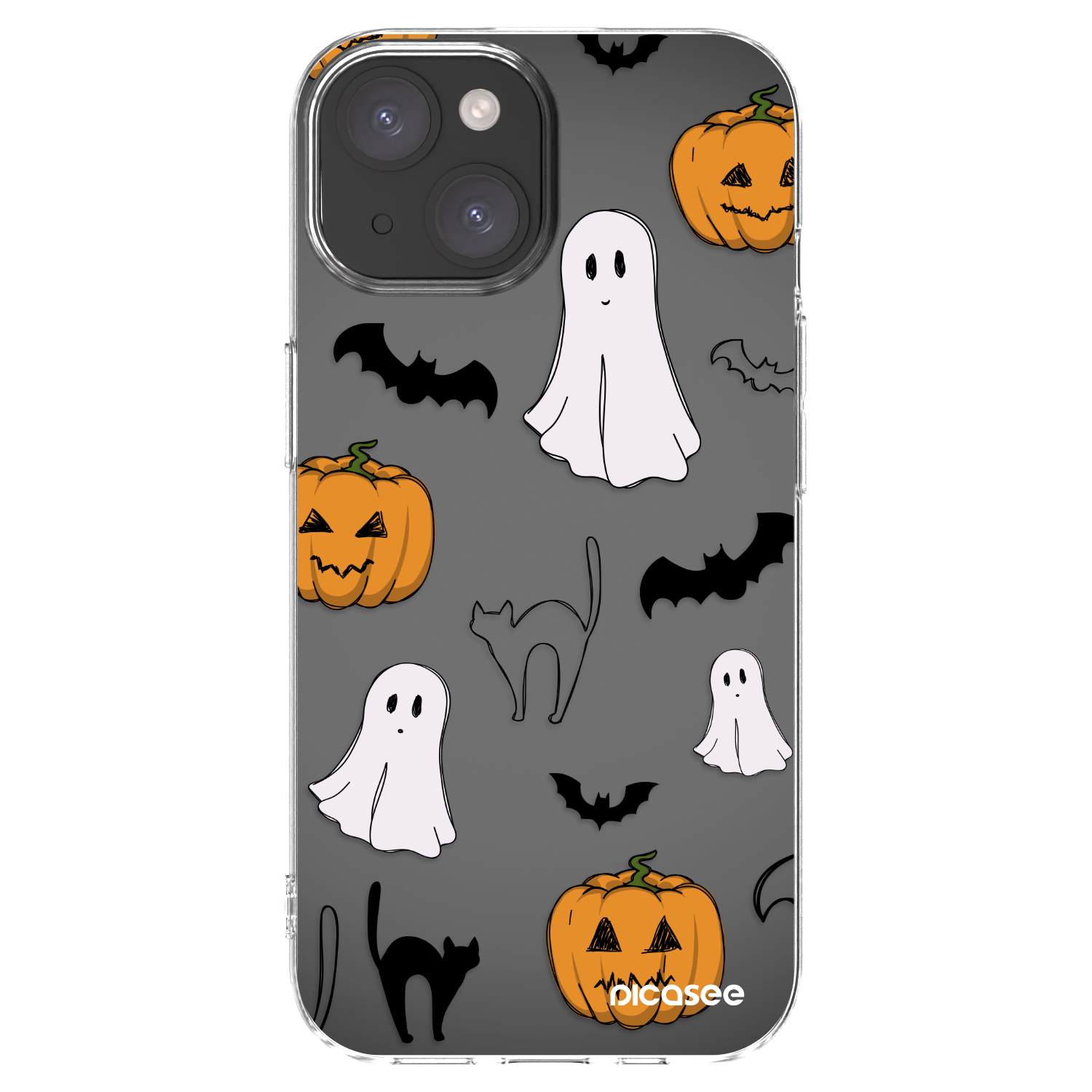 Picasee átlátszó szilikon tok az alábbi mobiltelefonokra Apple iPhone 15 - Spooky crew