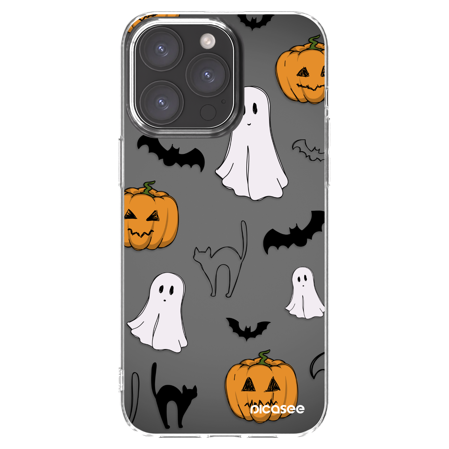 Picasee átlátszó szilikon tok az alábbi mobiltelefonokra Apple iPhone 15 Pro Max - Spooky crew