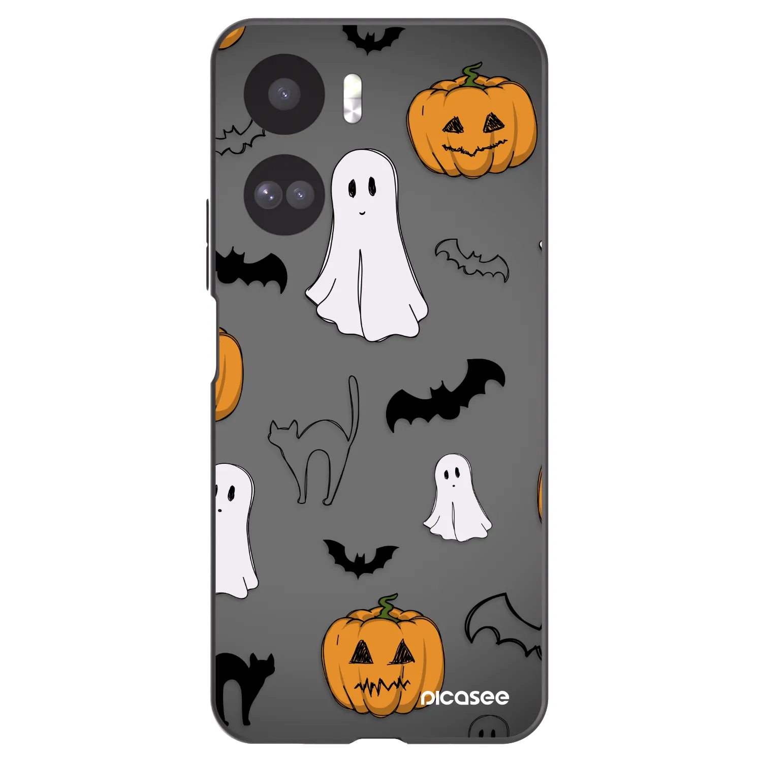 Picasee fekete szilikon tok az alábbi mobiltelefonokra Honor 90 Lite 5G - Spooky crew