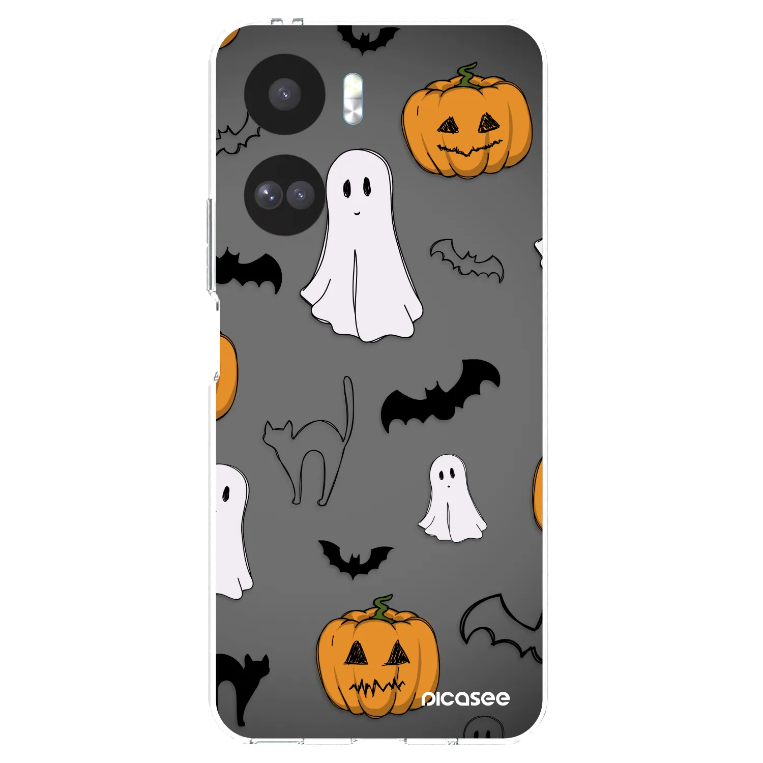 Picasee átlátszó szilikon tok az alábbi mobiltelefonokra Honor 90 Lite 5G - Spooky crew