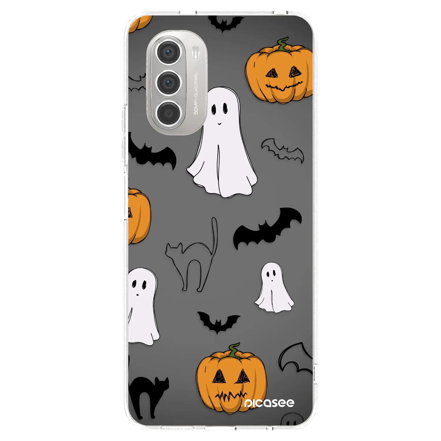 Picasee átlátszó szilikon tok az alábbi mobiltelefonokra Motorola Moto G51 - Spooky crew