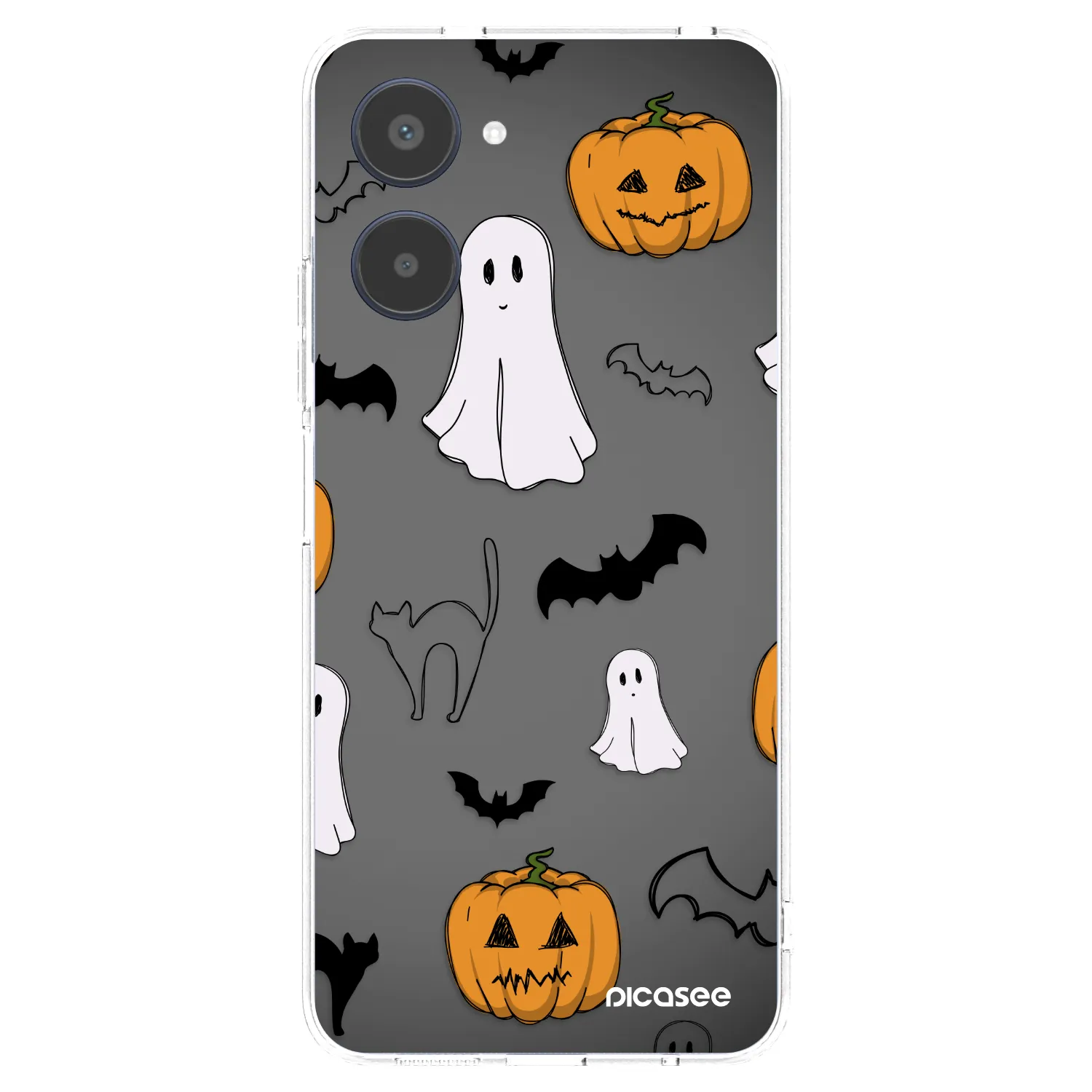 Picasee átlátszó szilikon tok az alábbi mobiltelefonokra Realme 10 4G - Spooky crew