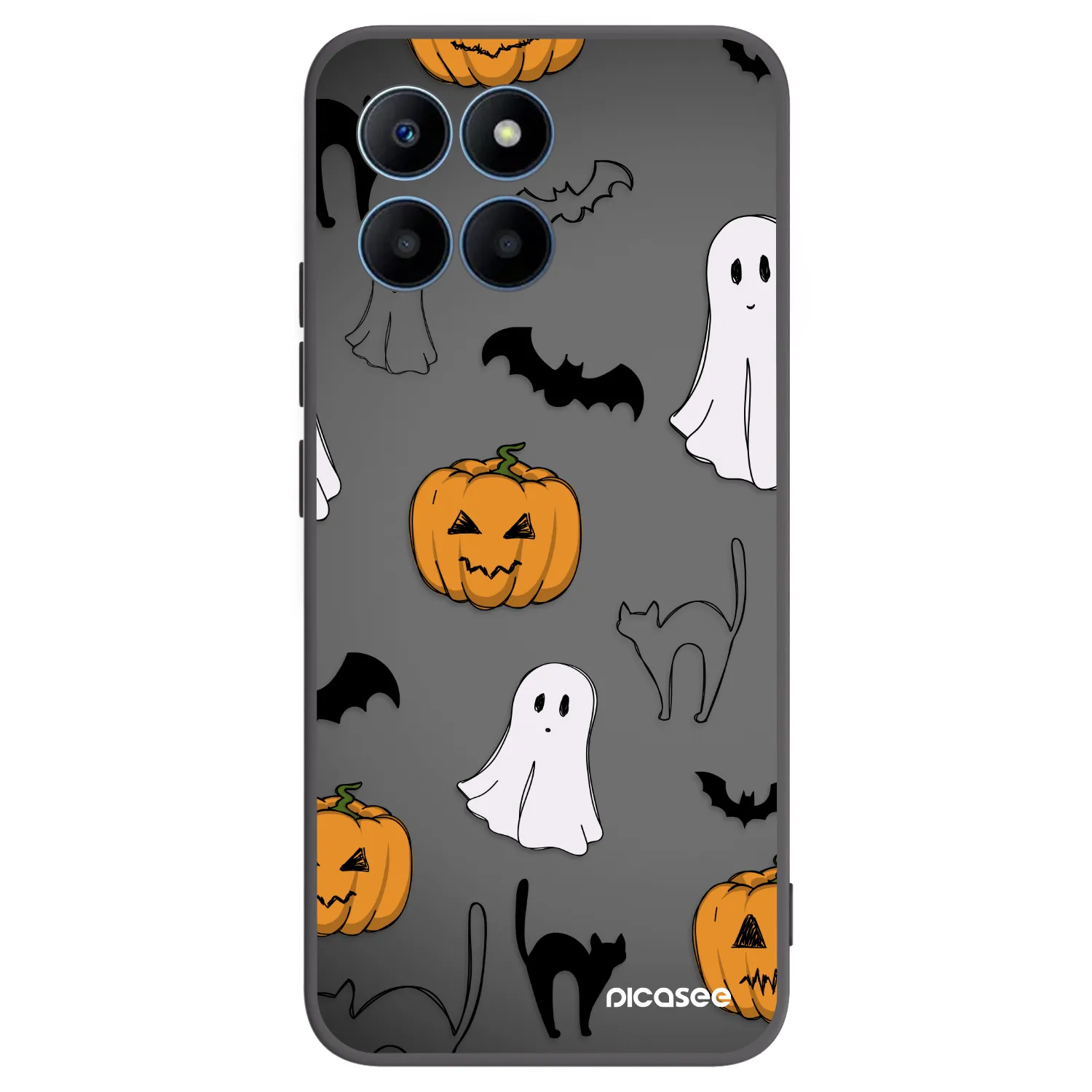 Picasee fekete szilikon tok az alábbi mobiltelefonokra Honor 70 Lite - Spooky crew