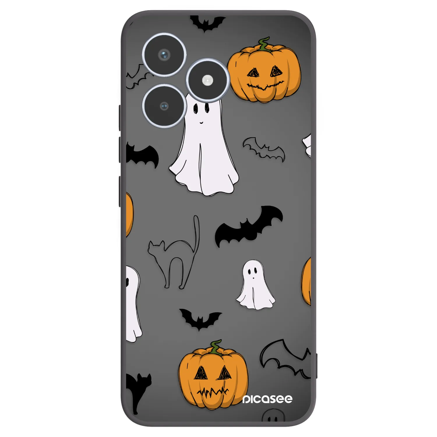 Picasee fekete szilikon tok az alábbi mobiltelefonokra Realme C53 - Spooky crew