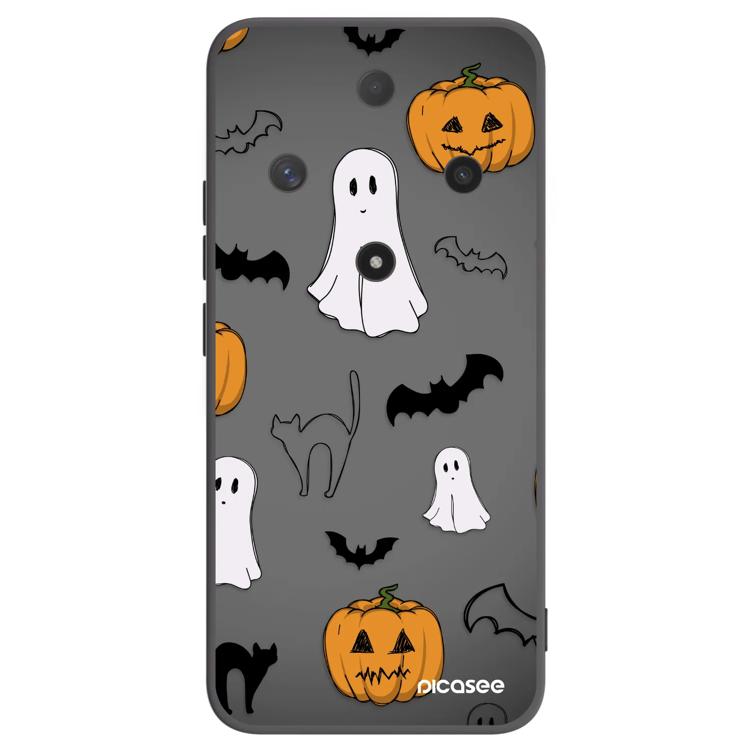 Picasee fekete szilikon tok az alábbi mobiltelefonokra Honor Magic6 Lite 5G - Spooky crew