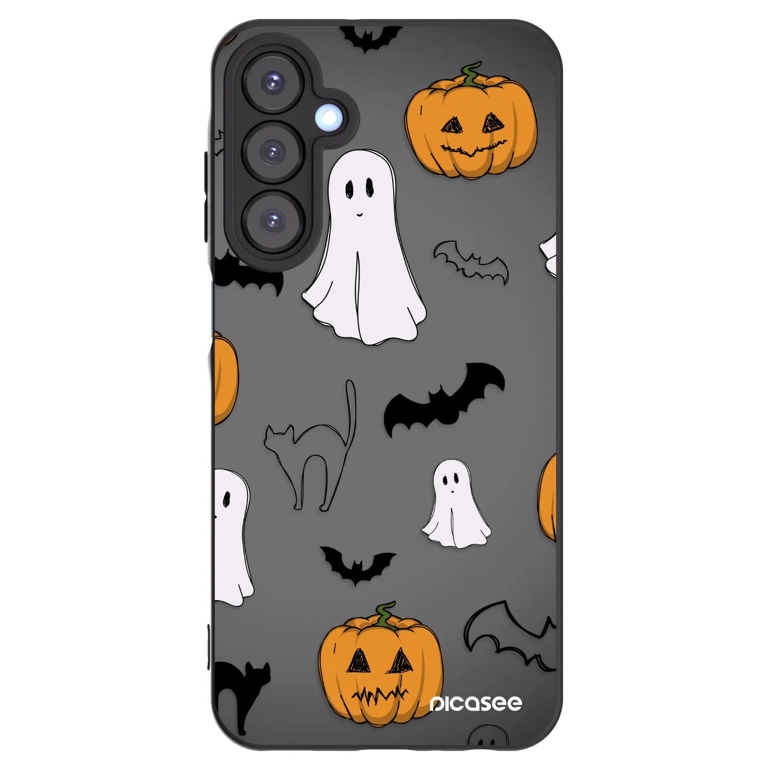 Picasee fekete szilikon tok az alábbi mobiltelefonokra Samsung Galaxy A25 A256B 5G - Spooky crew
