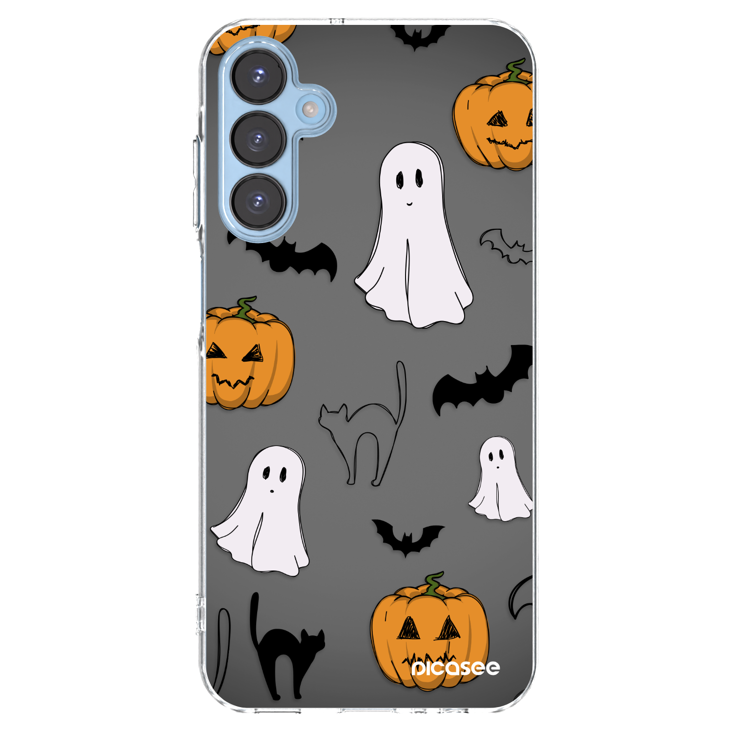 Picasee átlátszó szilikon tok az alábbi mobiltelefonokra Samsung Galaxy A15 A156B 5G - Spooky crew