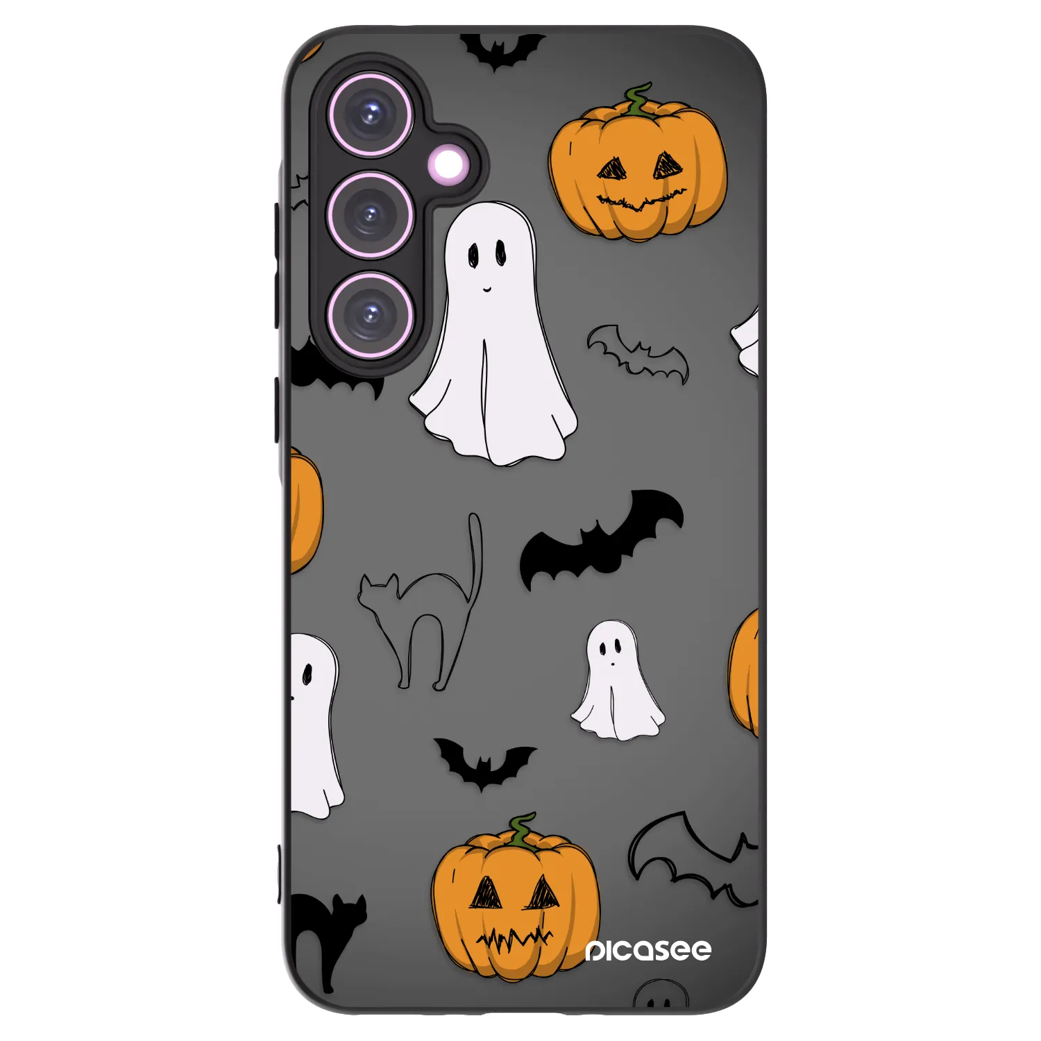 Picasee fekete szilikon tok az alábbi mobiltelefonokra Samsung Galaxy A35 5G A356B - Spooky crew