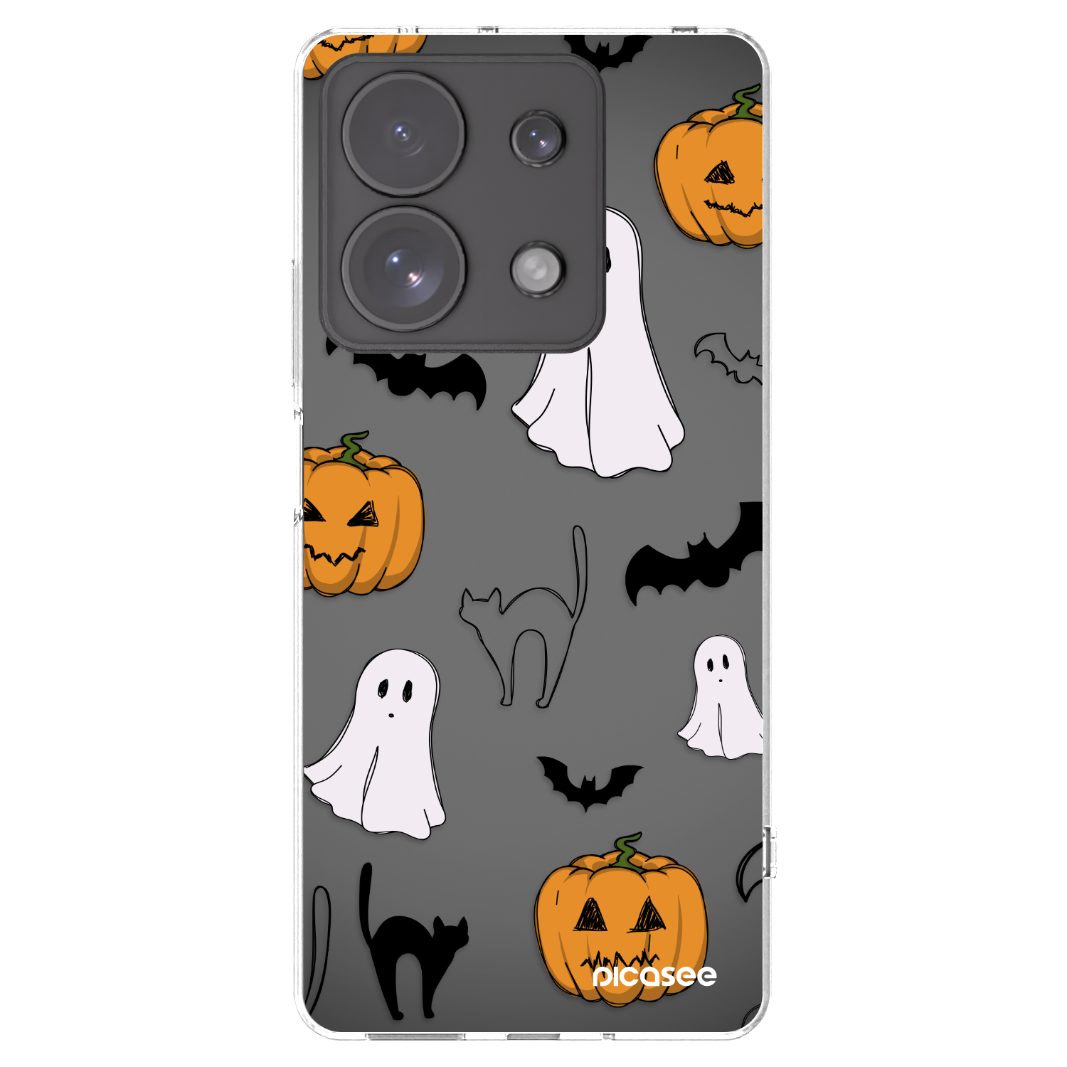 Picasee átlátszó szilikon tok az alábbi mobiltelefonokra Xiaomi Redmi Note 13 Pro 4G - Spooky crew