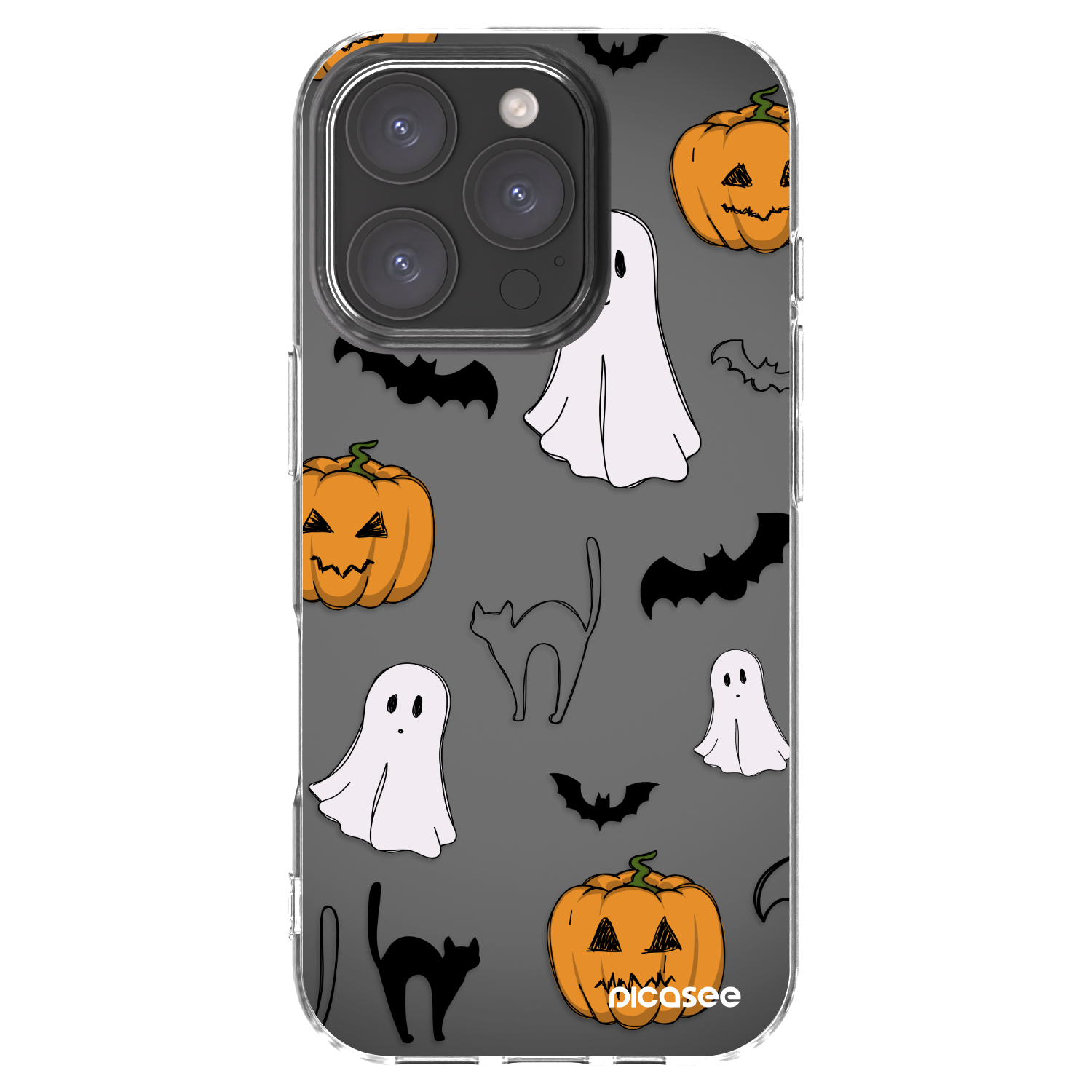 Picasee átlátszó szilikon tok az alábbi mobiltelefonokra Apple iPhone 16 Pro - Spooky crew