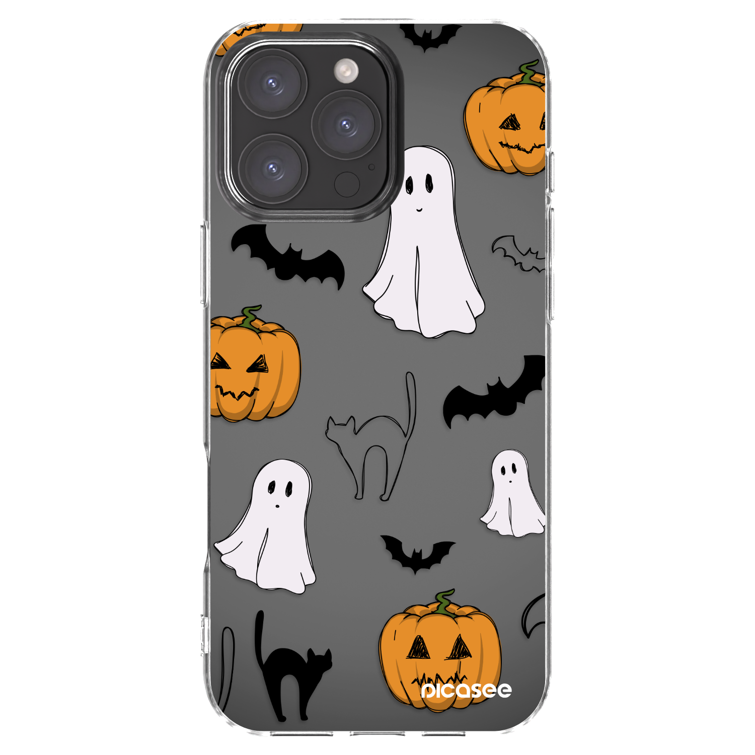 Picasee átlátszó szilikon tok az alábbi mobiltelefonokra Apple iPhone 16 Pro Max - Spooky crew