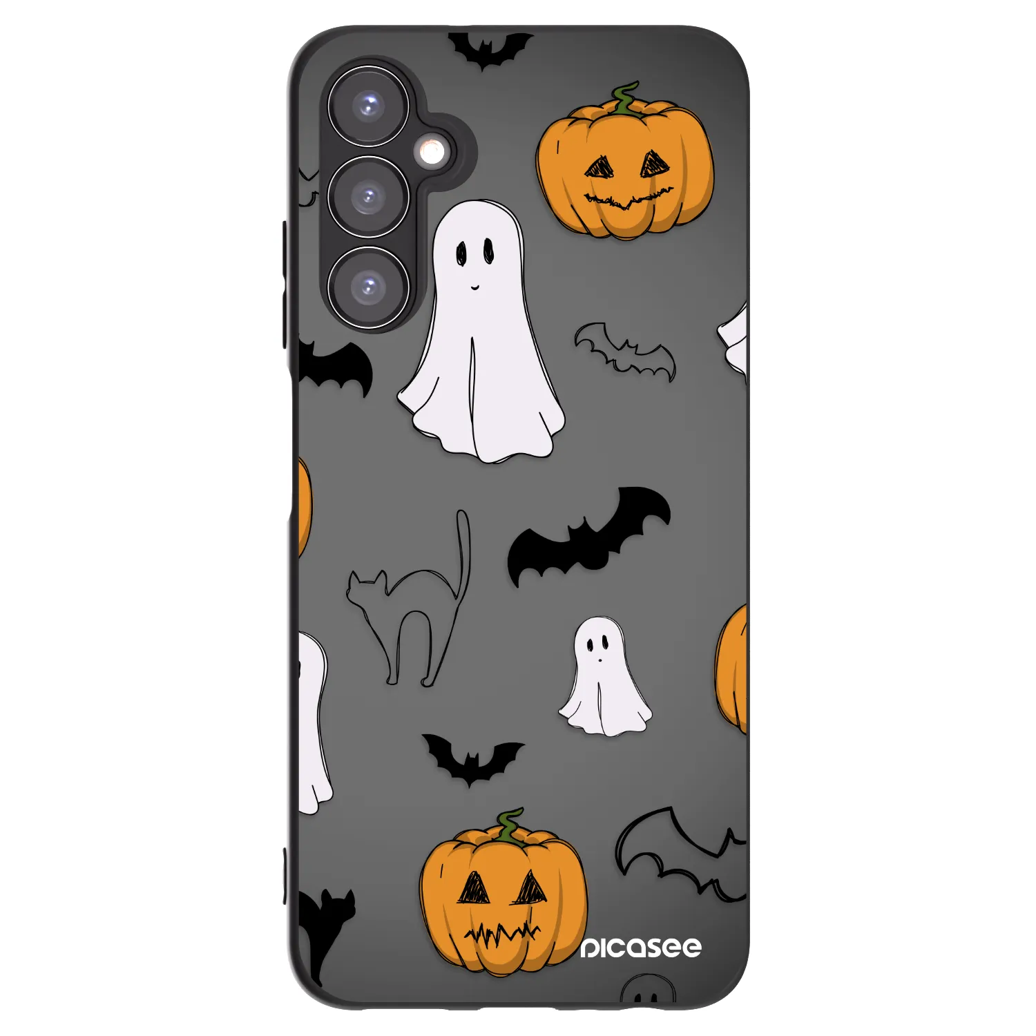 Picasee fekete szilikon tok az alábbi mobiltelefonokra Samsung Galaxy A05s A057G - Spooky crew
