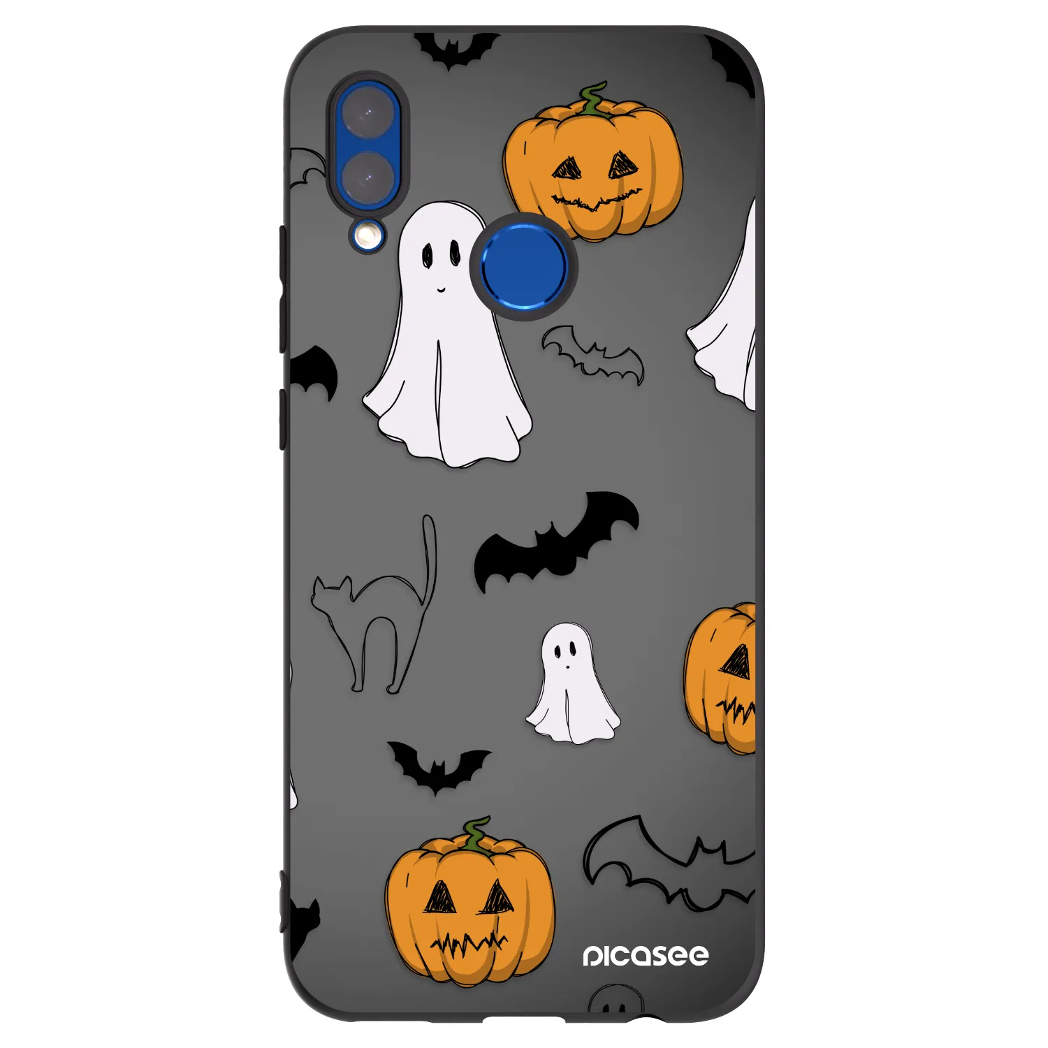 Picasee fekete szilikon tok az alábbi mobiltelefonokra Huawei P Smart 2019 - Spooky crew