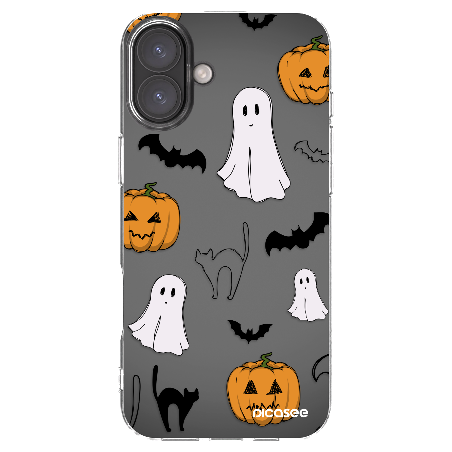 Picasee átlátszó szilikon tok az alábbi mobiltelefonokra Apple iPhone 16 Plus - Spooky crew