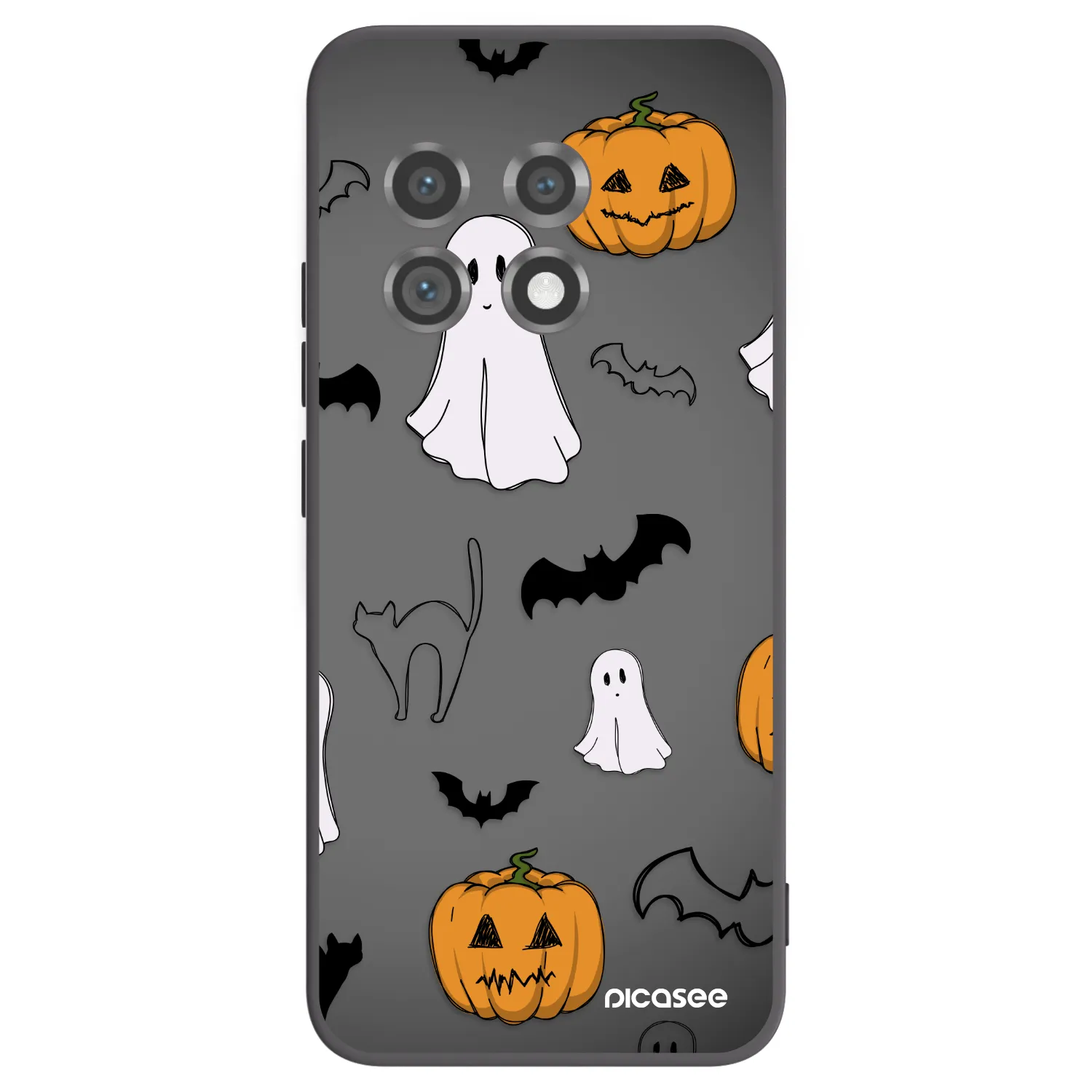 Picasee fekete szilikon tok az alábbi mobiltelefonokra OnePlus 11 5G - Spooky crew