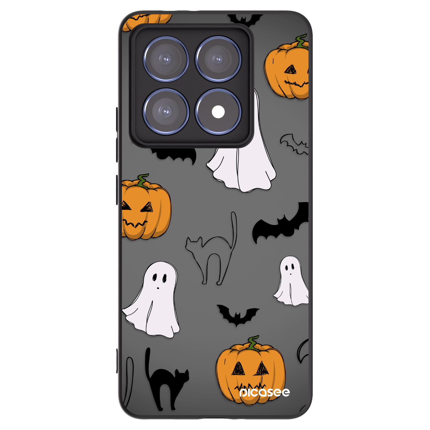 Picasee fekete szilikon tok az alábbi mobiltelefonokra Xiaomi 14T Pro - Spooky crew