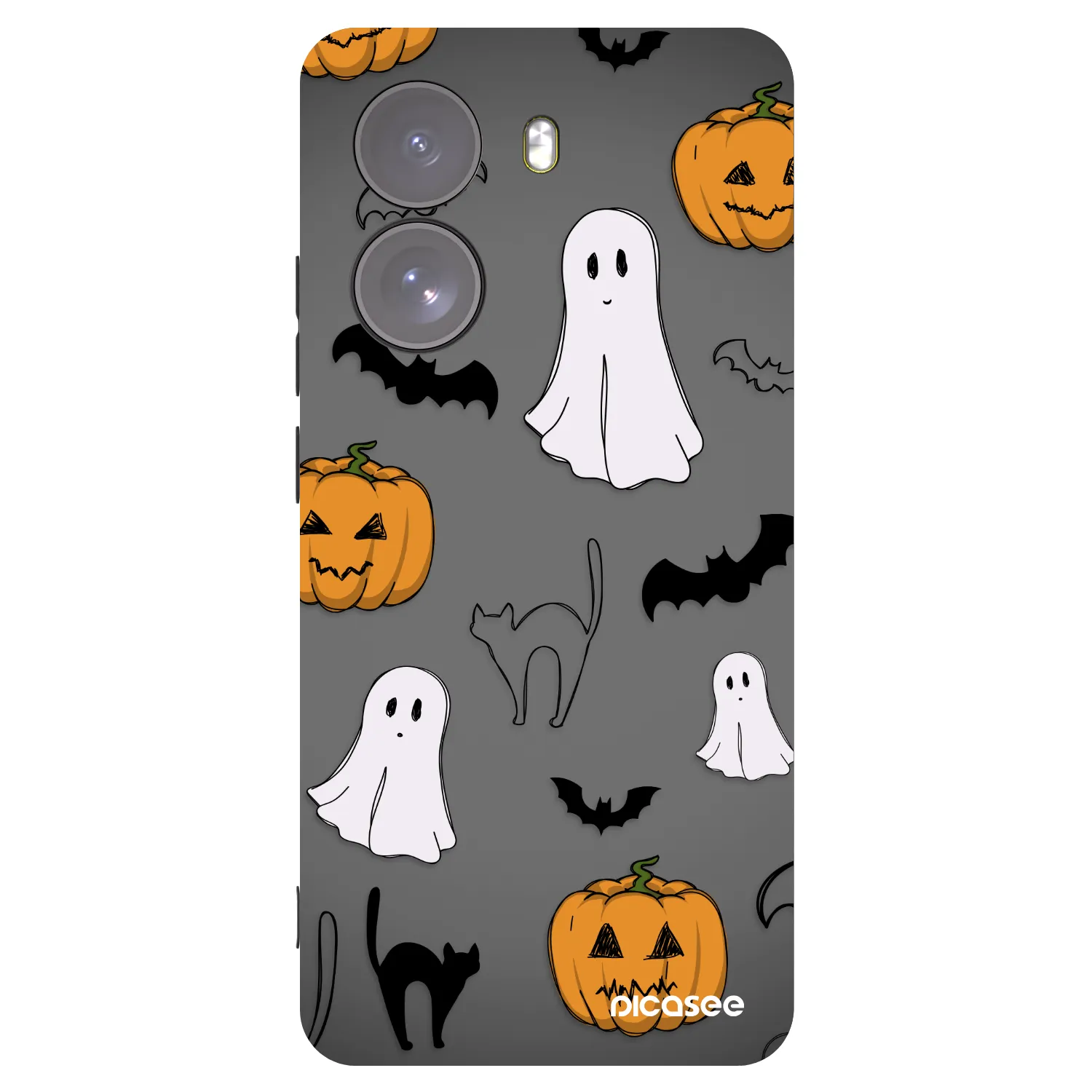 Picasee fekete szilikon tok az alábbi mobiltelefonokra Xiaomi Poco X7 - Spooky crew