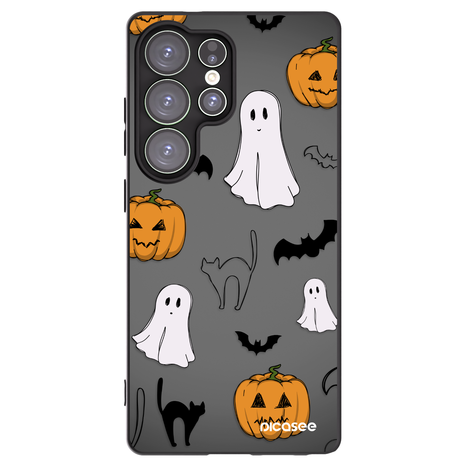 Picasee fekete szilikon tok az alábbi mobiltelefonokra Samsung Galaxy S25 Ultra 5G - Spooky crew