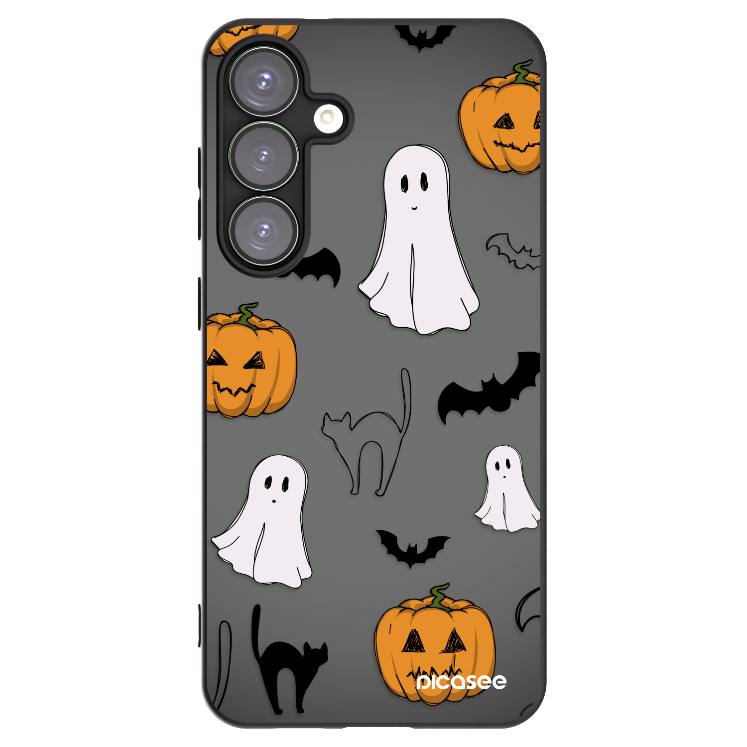 Picasee fekete szilikon tok az alábbi mobiltelefonokra Samsung Galaxy S25+ 5G - Spooky crew