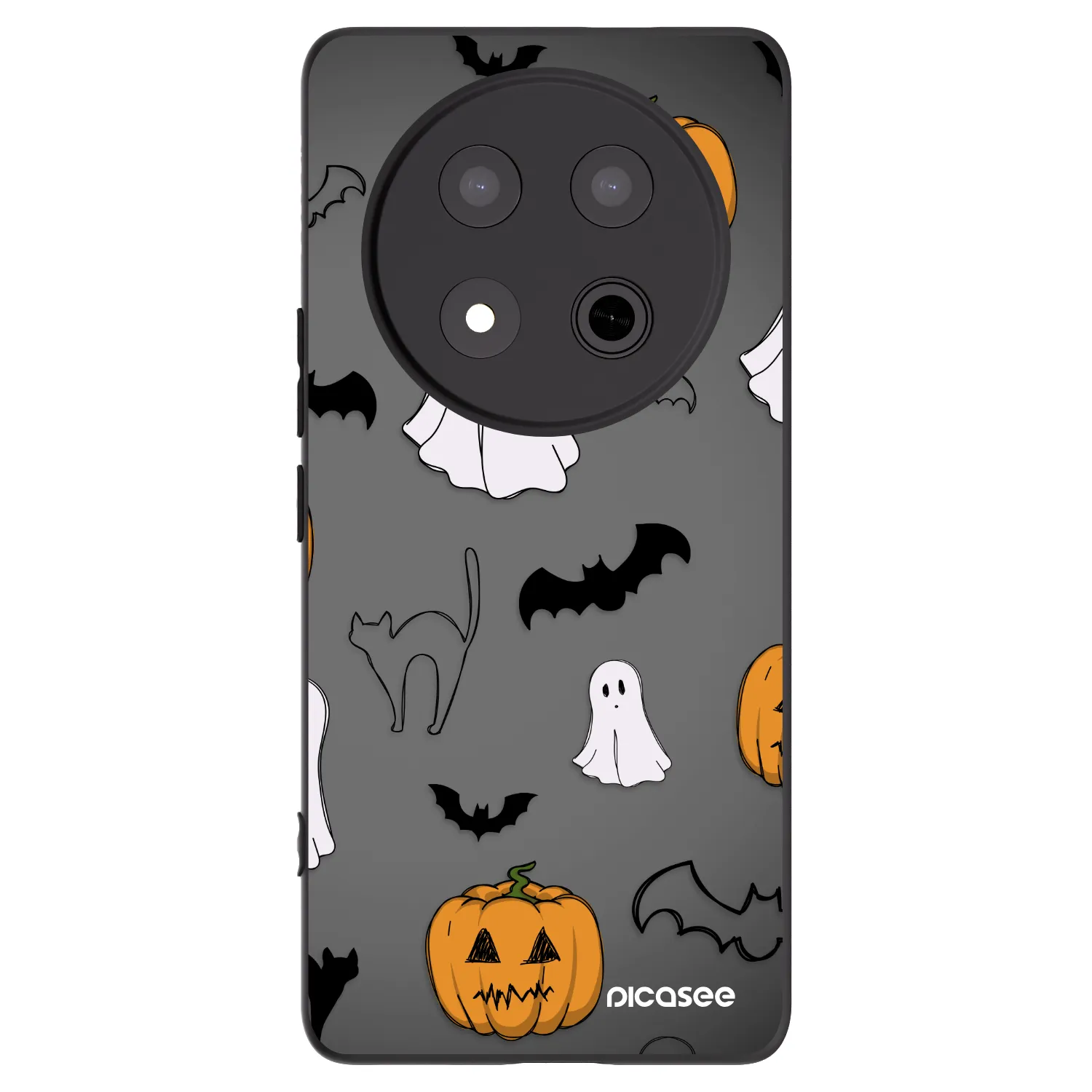 Picasee fekete szilikon tok az alábbi mobiltelefonokra Honor Magic7 Lite 5G - Spooky crew