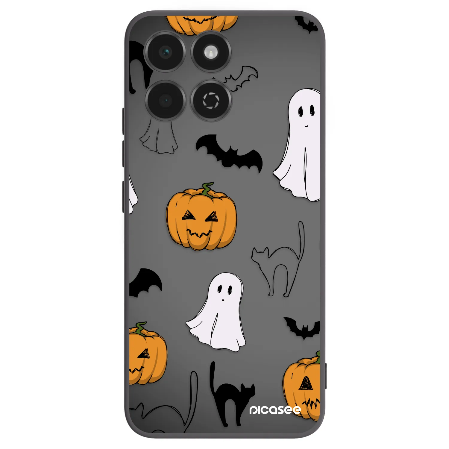 Picasee fekete szilikon tok az alábbi mobiltelefonokra Honor 200 Smart 5G - Spooky crew