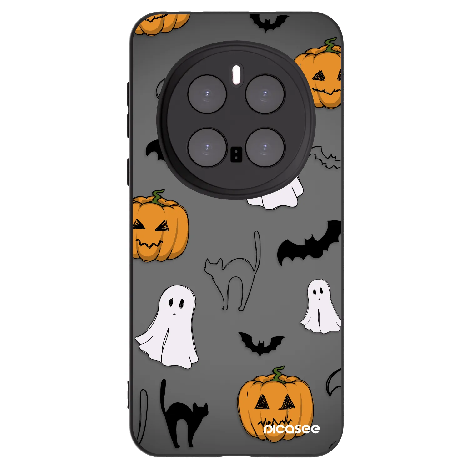 Picasee fekete szilikon tok az alábbi mobiltelefonokra Honor Magic7 Pro 5G - Spooky crew