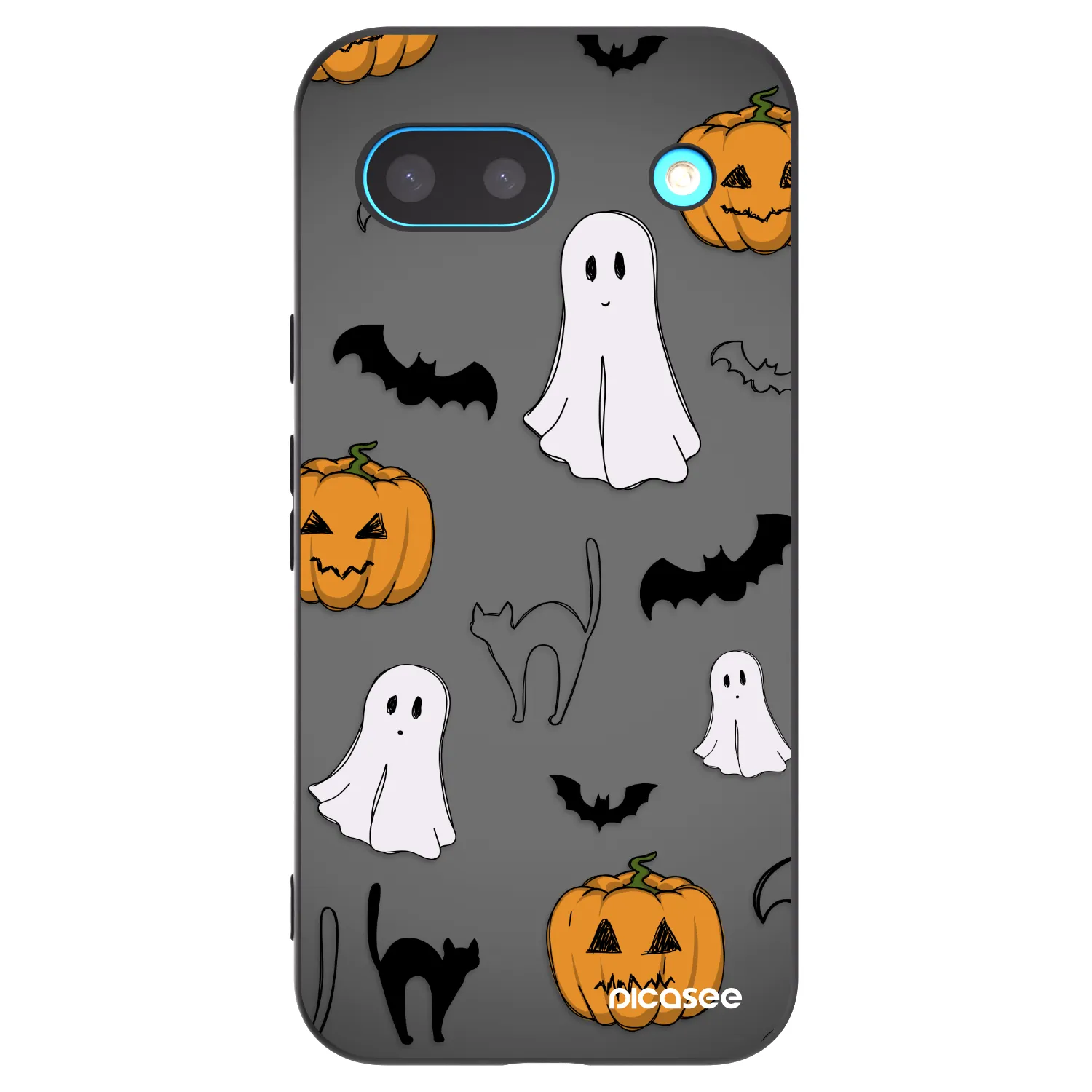 Picasee fekete szilikon tok az alábbi mobiltelefonokra Google Pixel 8a - Spooky crew