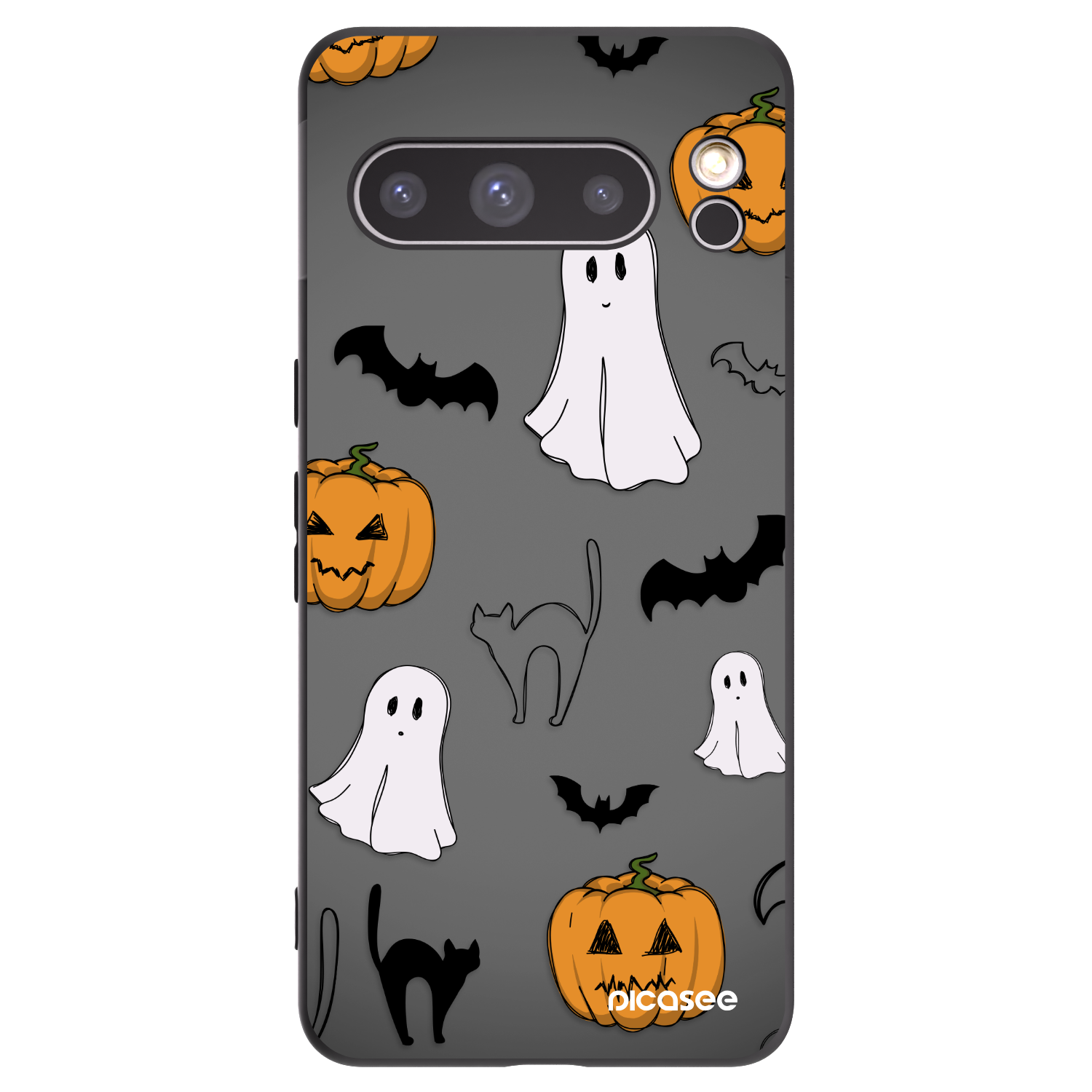 Picasee fekete szilikon tok az alábbi mobiltelefonokra Google Pixel 8 Pro - Spooky crew