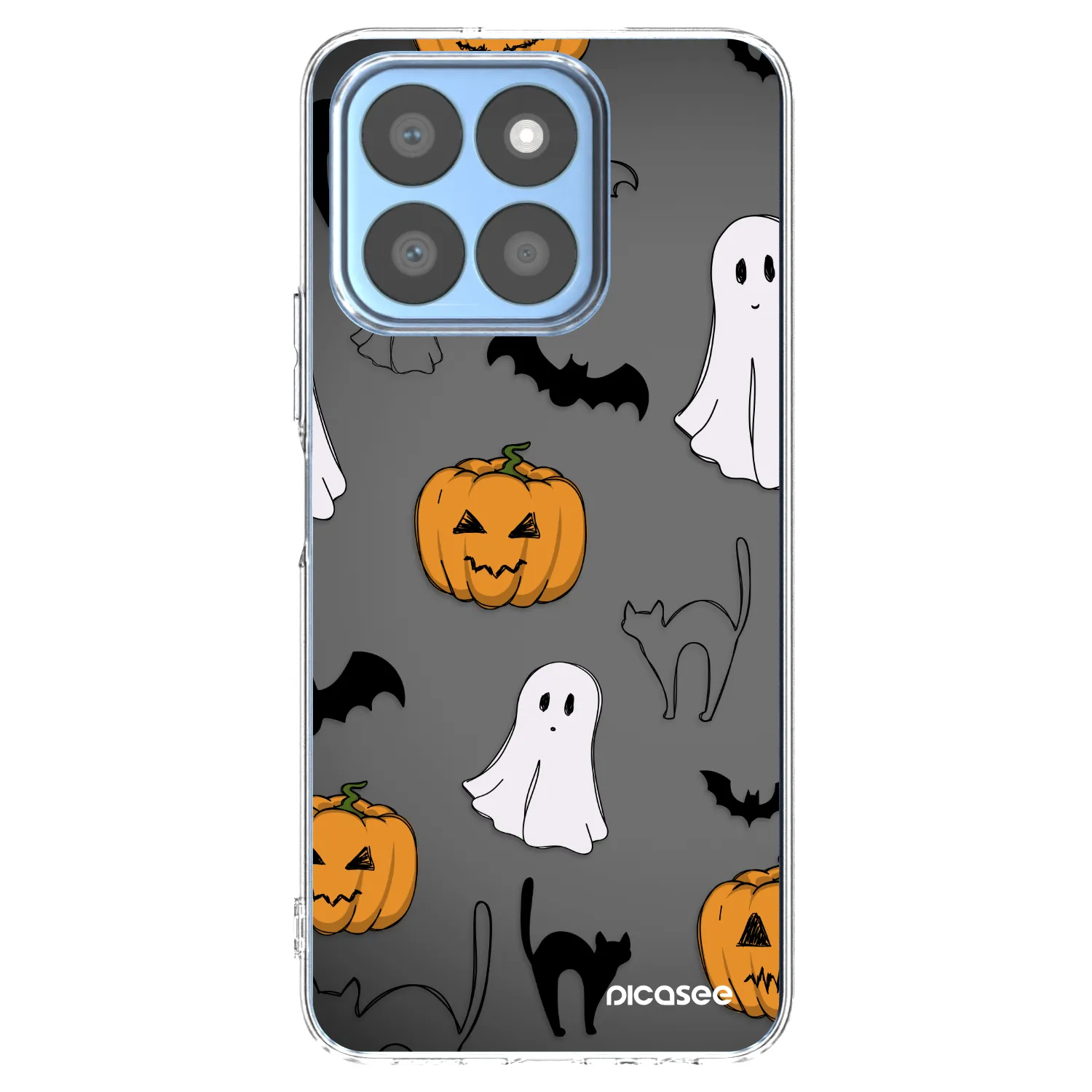 Picasee átlátszó szilikon tok az alábbi mobiltelefonokra Honor X8c - Spooky crew